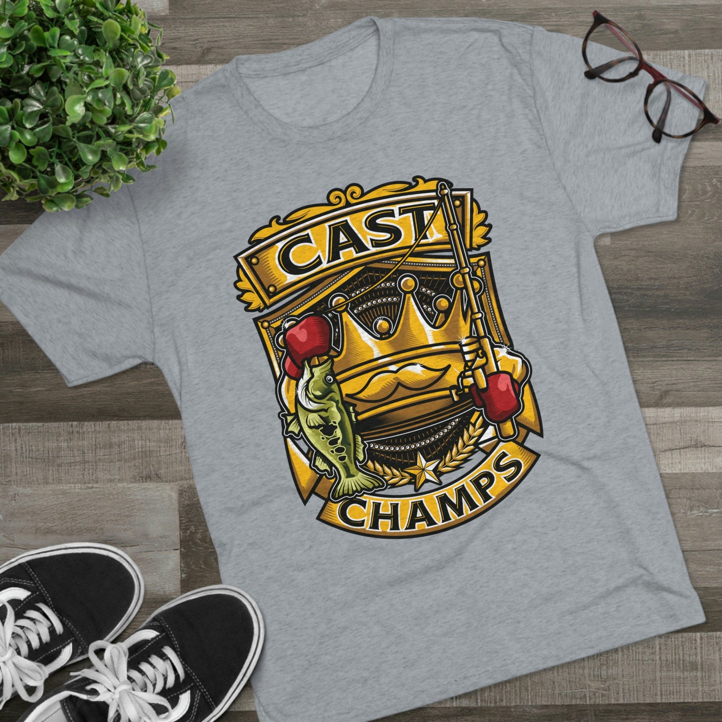 CAST CHAMPS - PREMIUM SOFT - Unisex Tri-Blend Crew Tee (Next Level 6010)