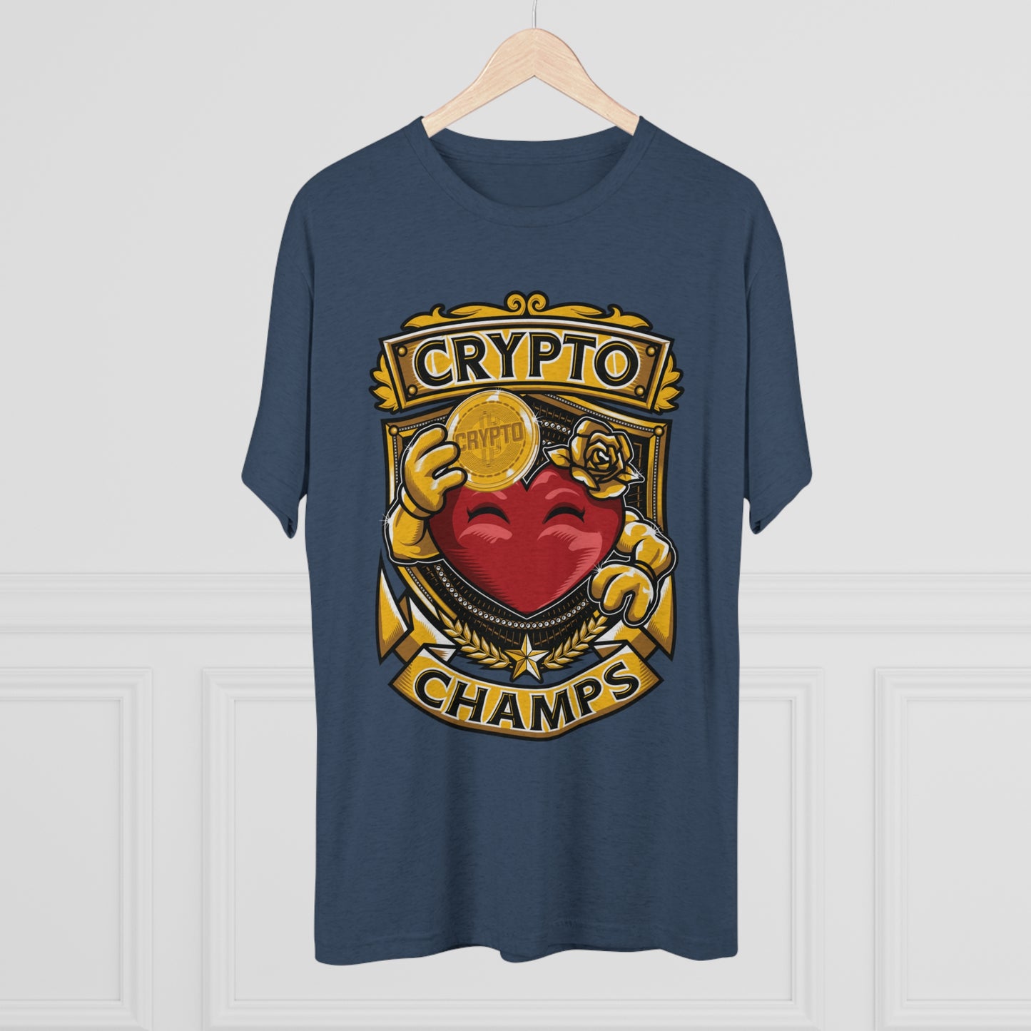 CRYPTO CHAMPS - PREMIUM SOFT - Unisex Tri-Blend Crew Tee (Next Level 6010)