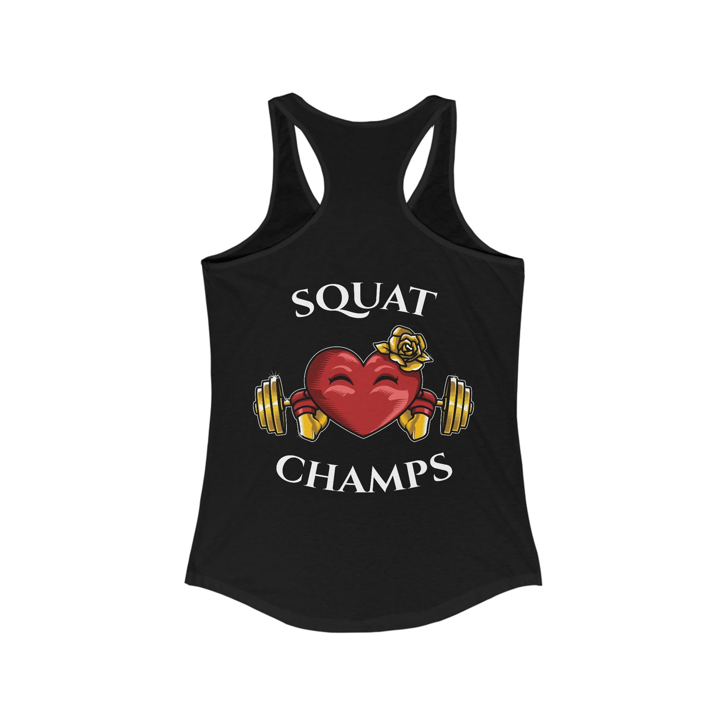 SQUAT CHAMPS (Back design) - Women's Ideal Racerback Tank