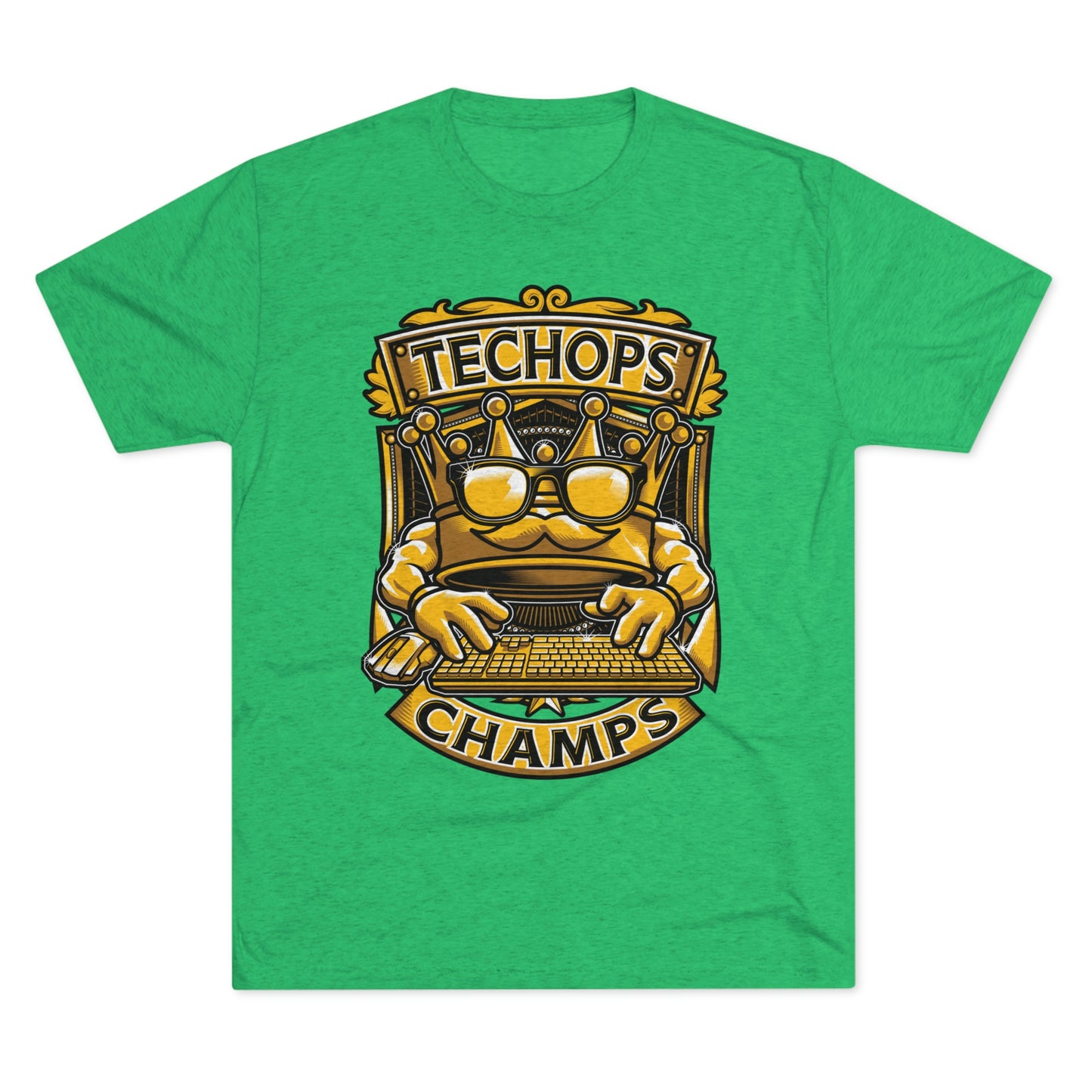 TECHOPS CHAMPS (Men) - PREMIUM SOFT - Unisex Tri-Blend Crew Tee (Next Level 6010)