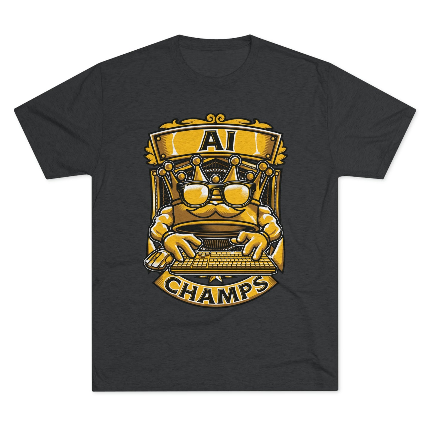 AI CHAMPS (Men) - PREMIUM SOFT - Unisex Tri-Blend Crew Tee (Next Level 6010)