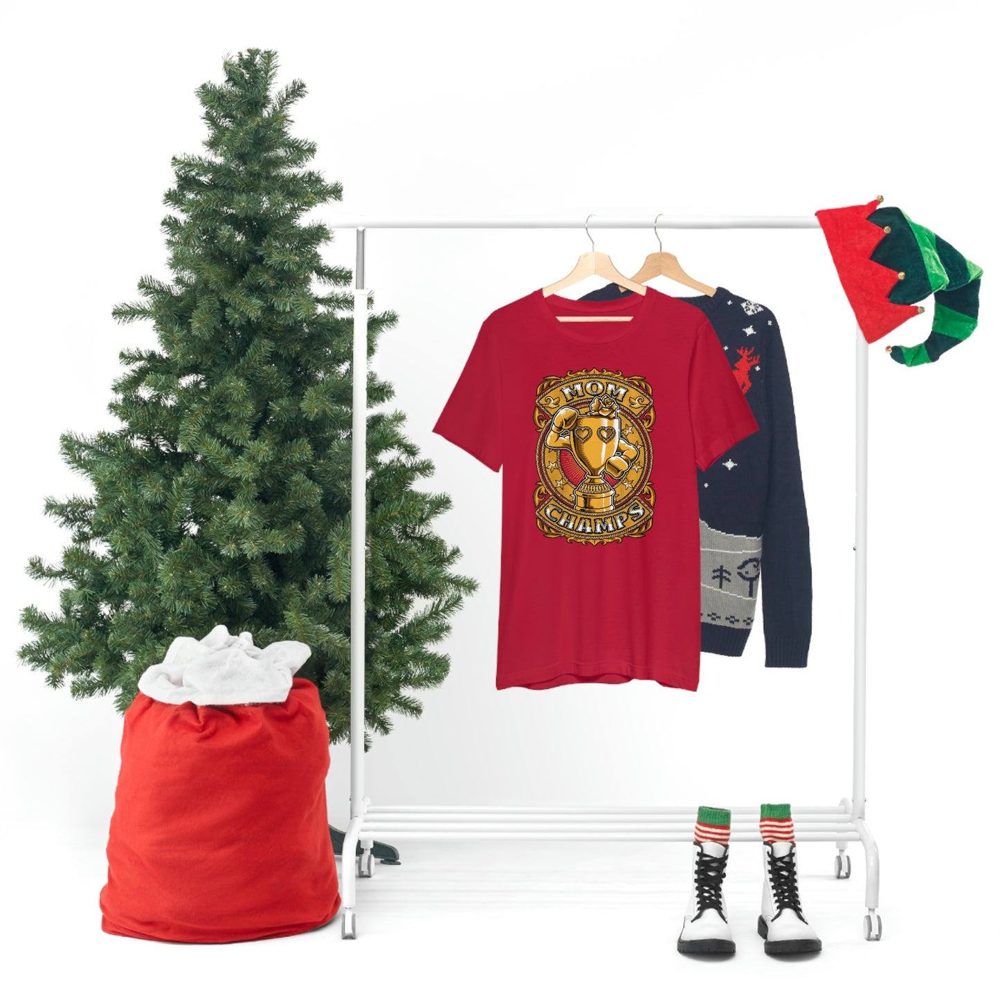 Mom Champs (Gold)! Unisex Jersey Short Sleeve Tee (Bella+Canvas)