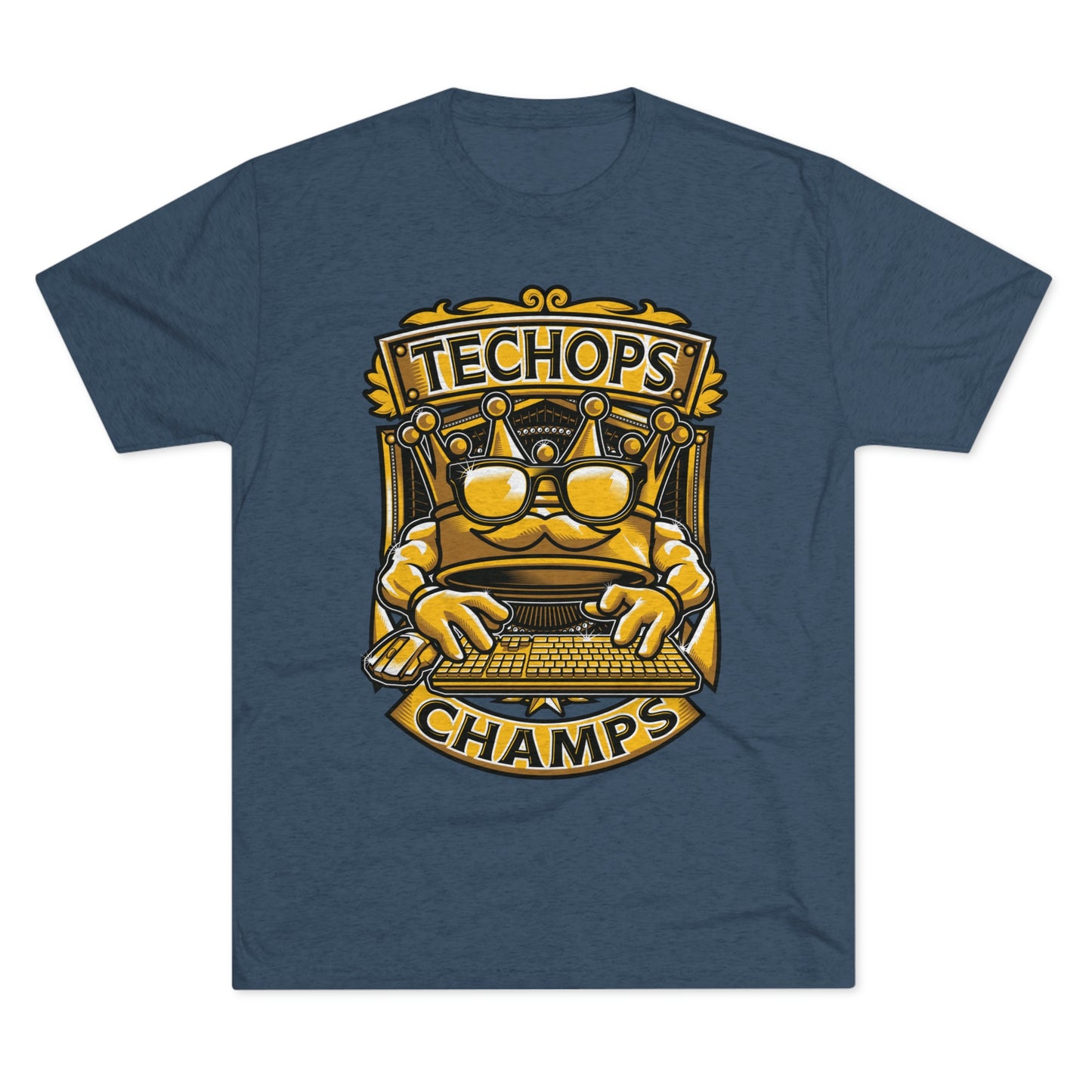 TECHOPS CHAMPS (Men) - PREMIUM SOFT - Unisex Tri-Blend Crew Tee (Next Level 6010)