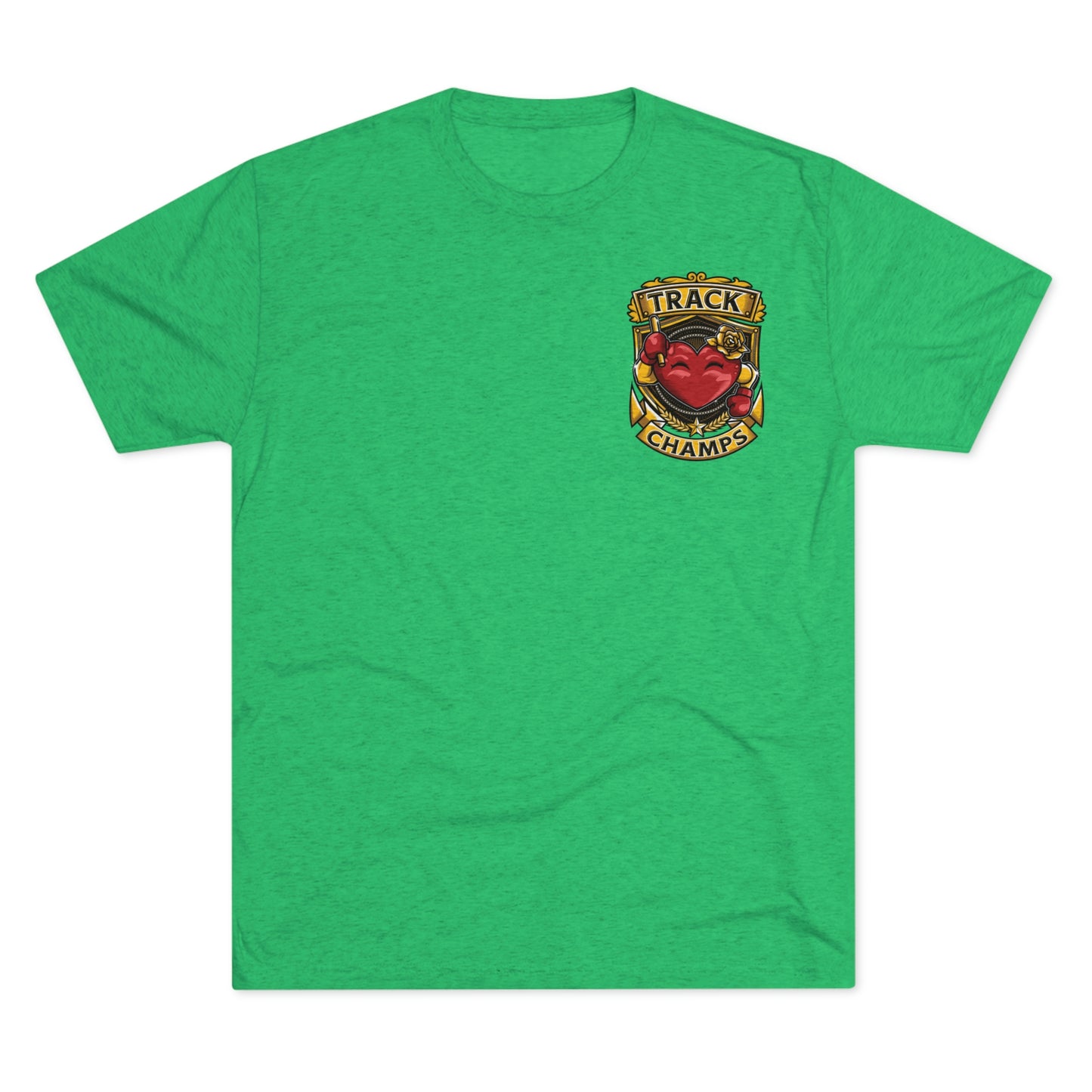 TRACK CHAMPS (Small Logo) - PREMIUM SOFT - Unisex Tri-Blend Crew Tee (Next Level 6010)
