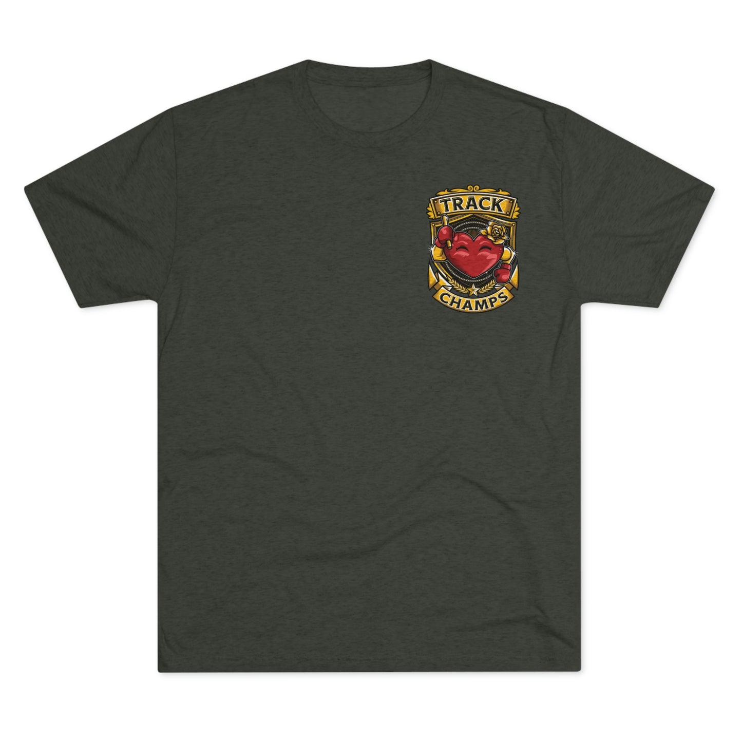TRACK CHAMPS (Small Logo) - PREMIUM SOFT - Unisex Tri-Blend Crew Tee (Next Level 6010)