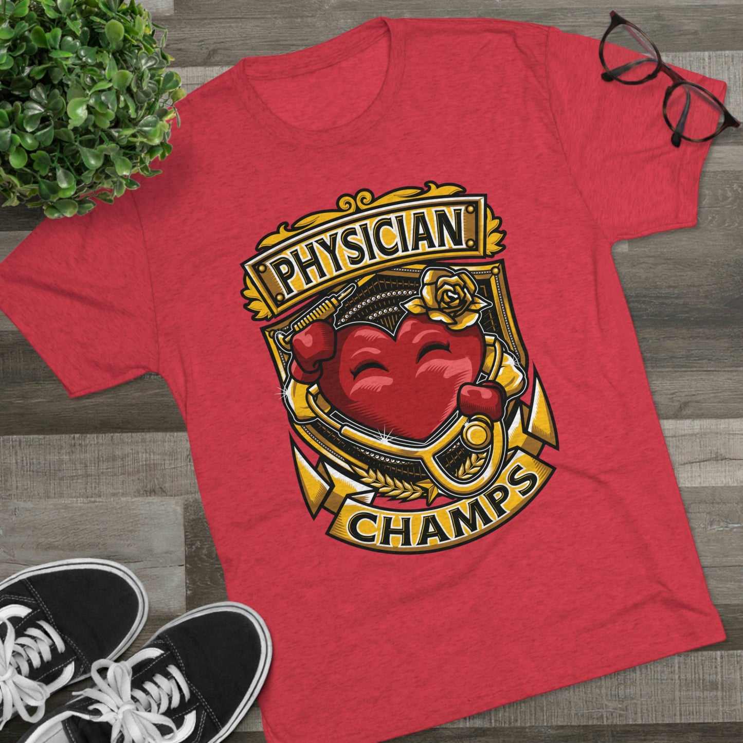 PHYSICIAN CHAMPS - PREMIUM SOFT - Unisex Tri-Blend Crew Tee (Next Level 6010)