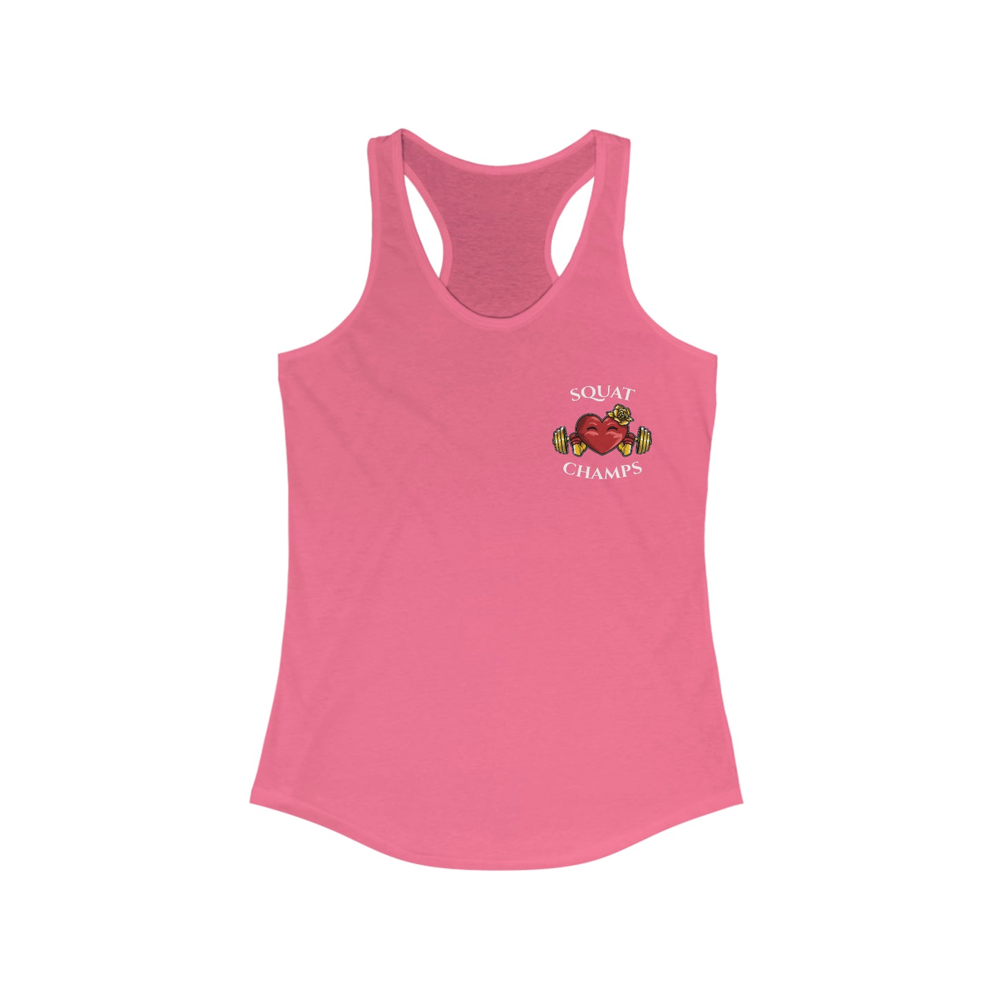 SQUAT CHAMPS (Small Logo) - Women's Ideal Racerback Tank