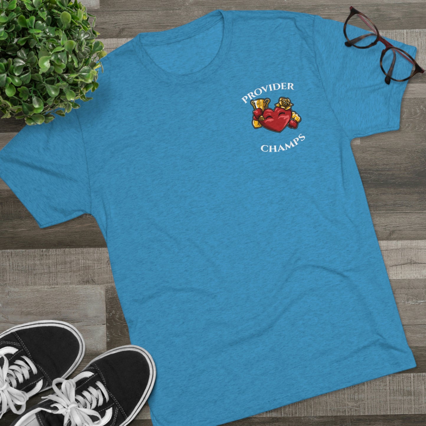 PROVIDER CHAMPS (Alternate Small Logo) - PREMIUM SOFT - Unisex Tri-Blend Crew Tee (Next Level 6010)