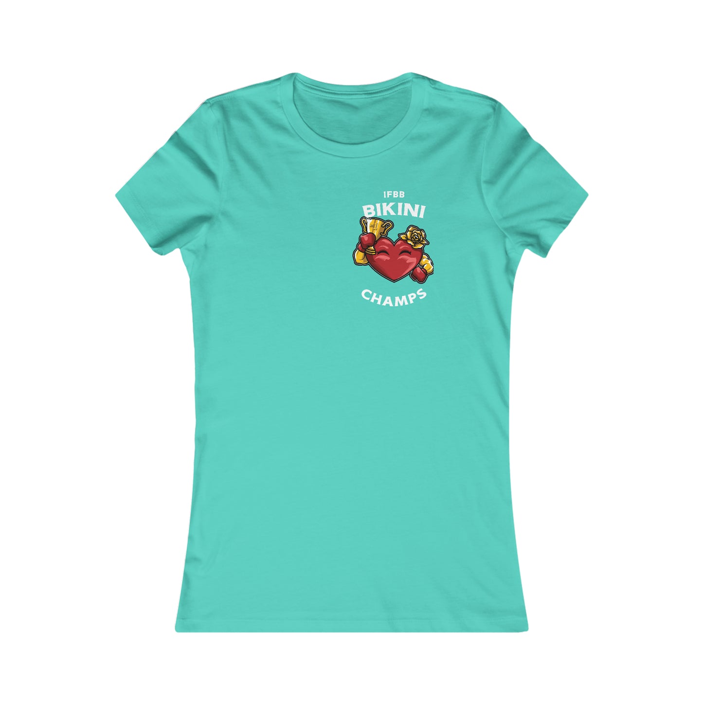 IFBB BIKINI CHAMPS (Small Front Logo) - Women's Favorite Tee (Bella+Canvas)