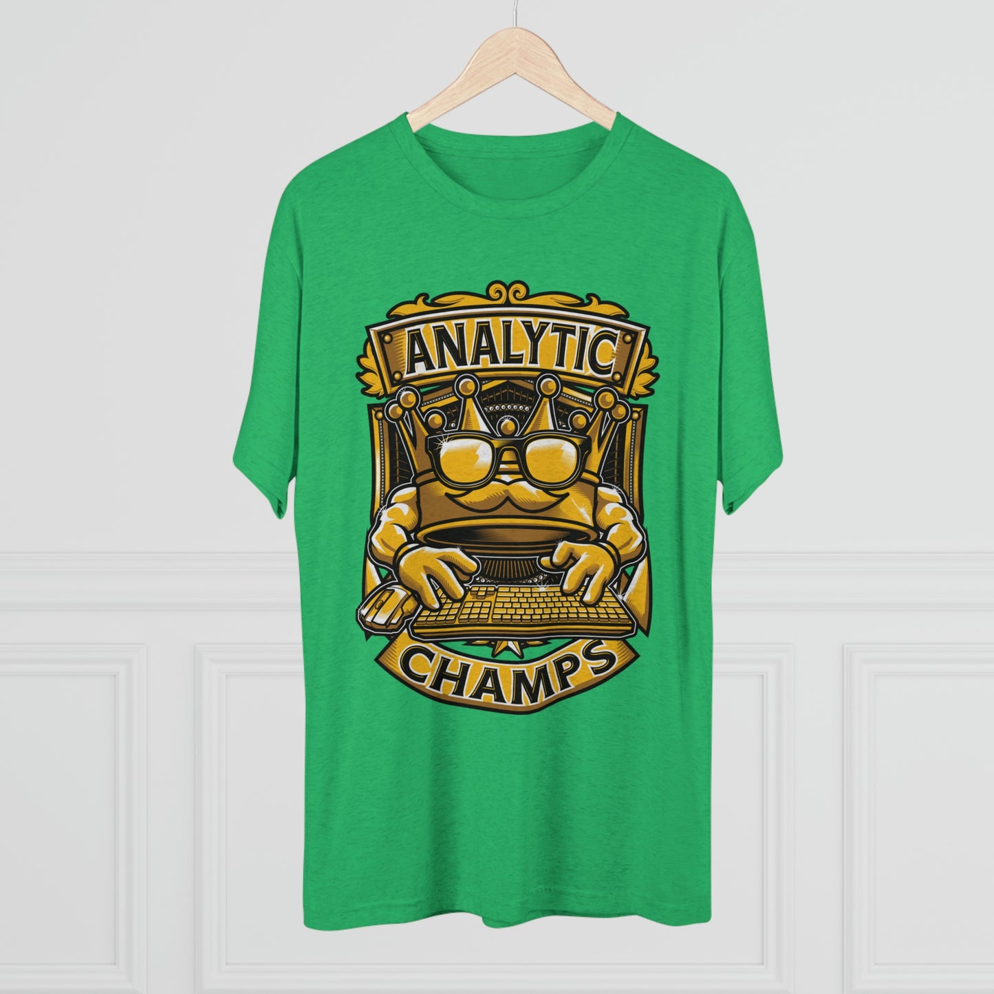 ANALYTICS CHAMPS (Men) - PREMIUM SOFT - Unisex Tri-Blend Crew Tee (Next Level 6010)