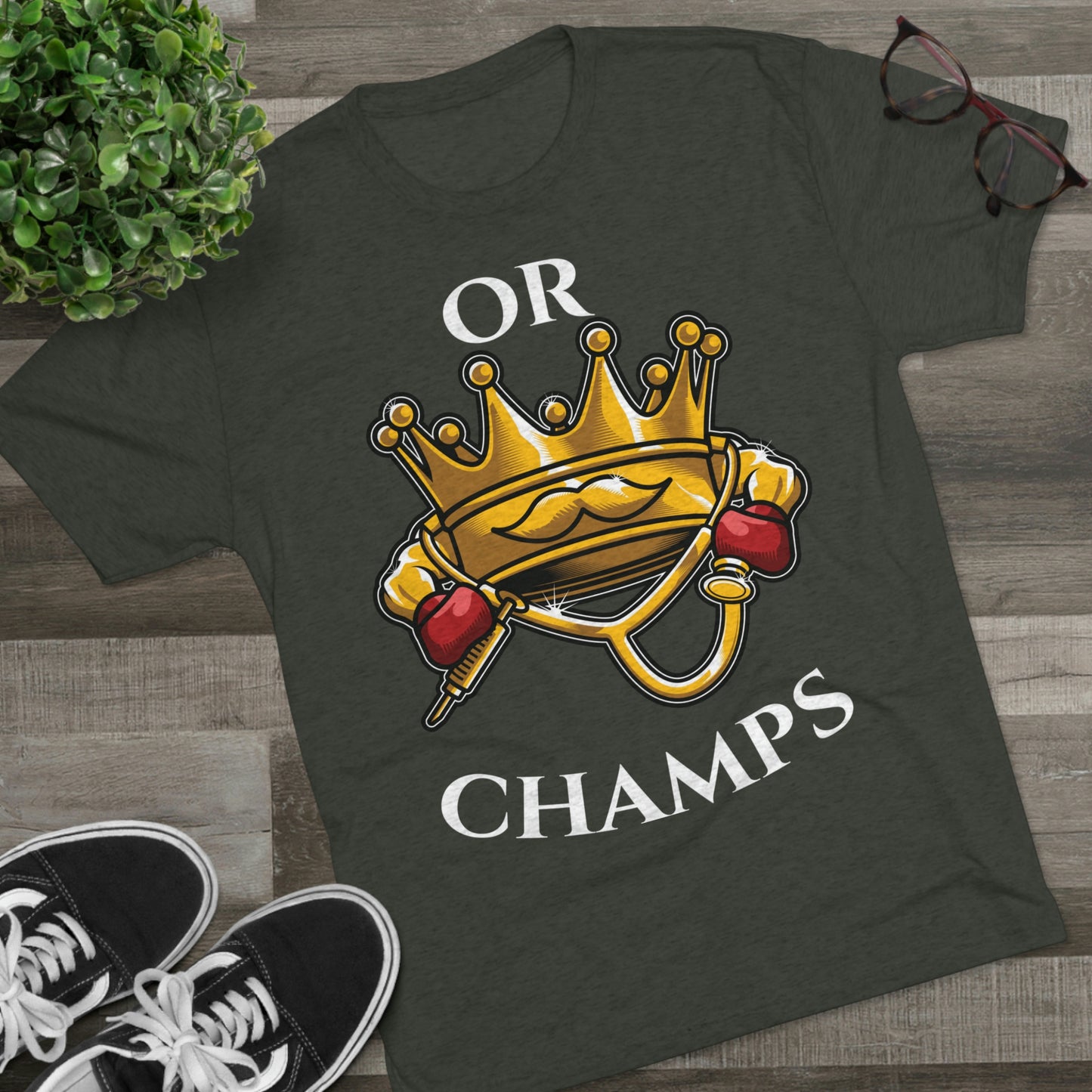 OR CHAMPS (No background) - PREMIUM SOFT - Unisex Tri-Blend Crew Tee (Next Level 6010)