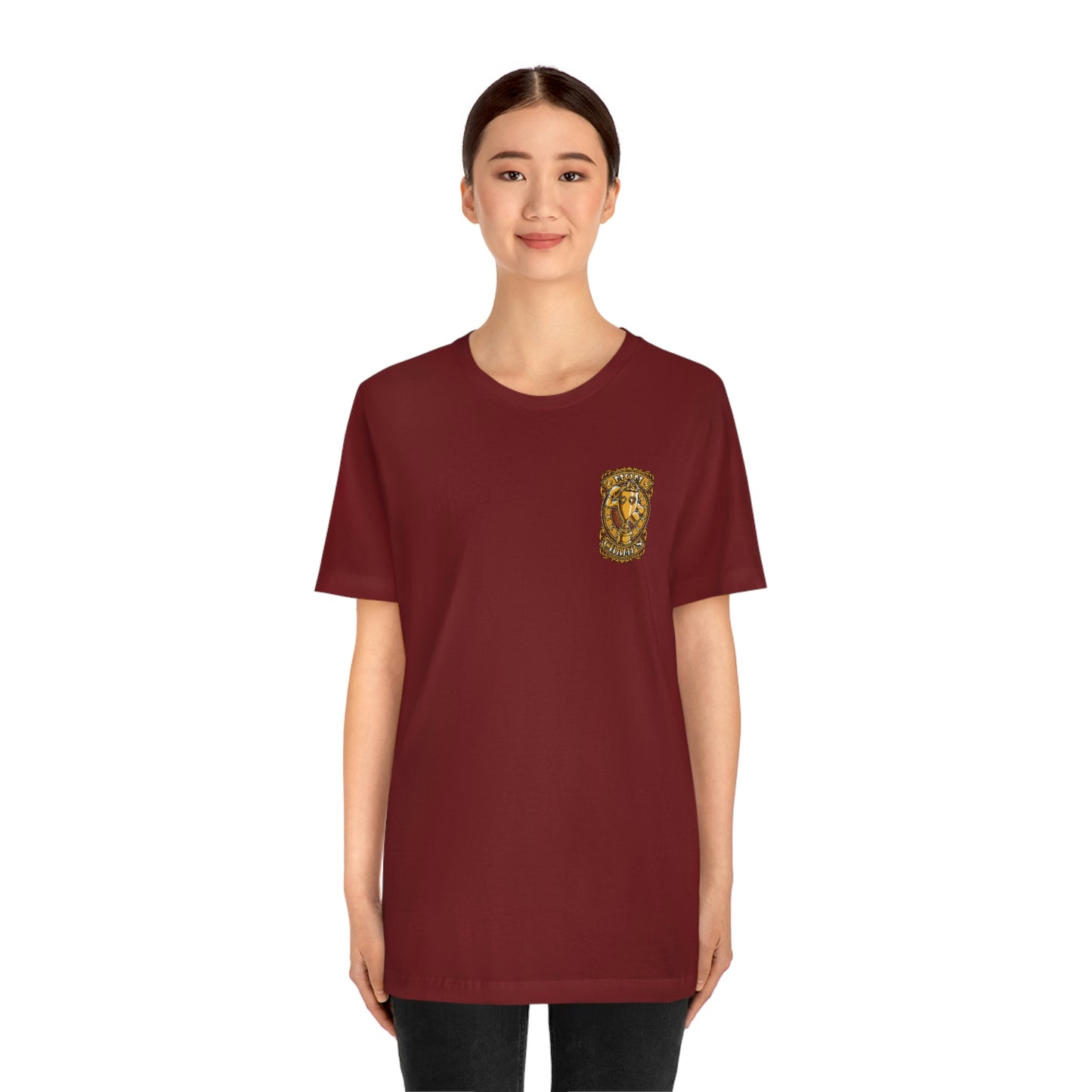 Mom Champs (Gold -Front & Back)! Unisex Jersey Short Sleeve Tee (Bella+Canvas)