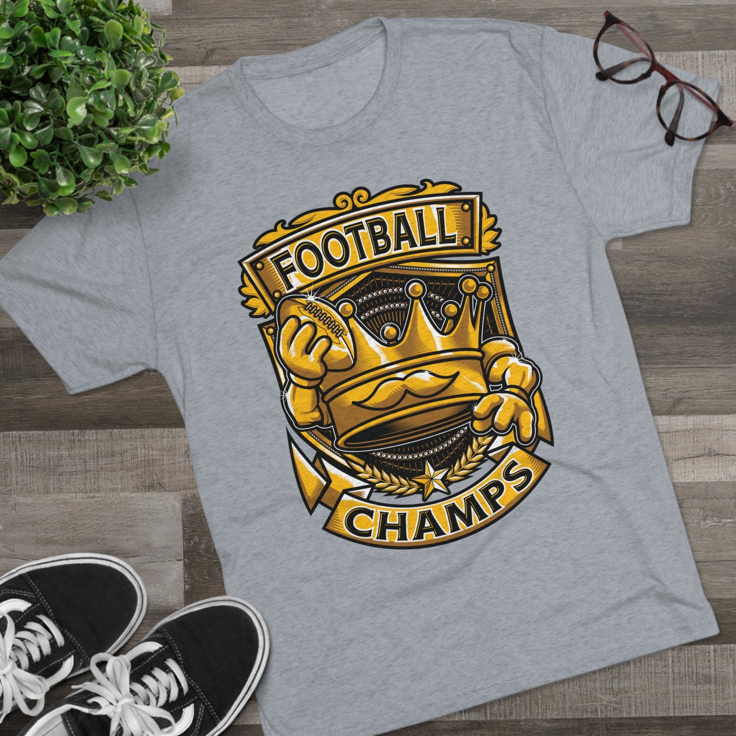 FOOTBALL CHAMPS - PREMIUM SOFT - Unisex Tri-Blend Crew Tee (Next Level 6010)