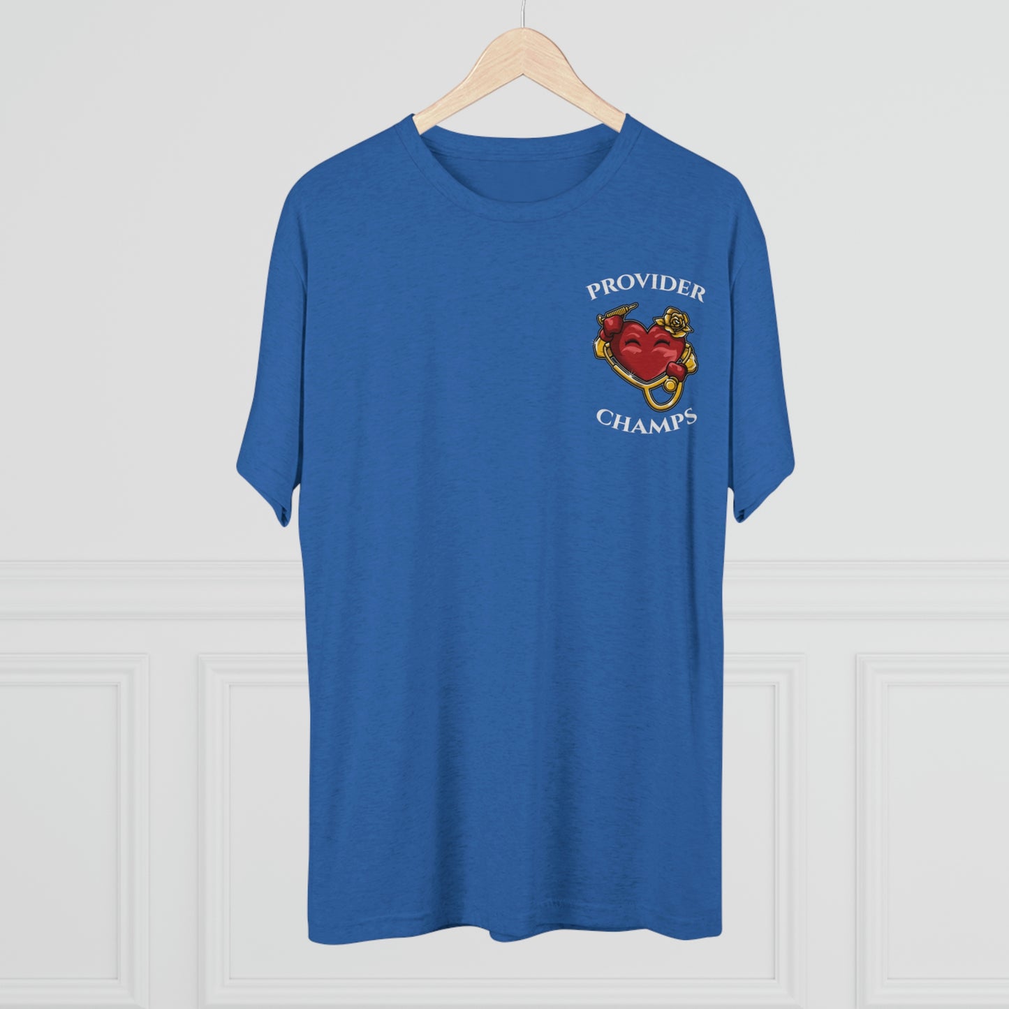 PROVIDER CHAMPS (Small Logo) - PREMIUM SOFT - Unisex Tri-Blend Crew Tee (Next Level 6010)