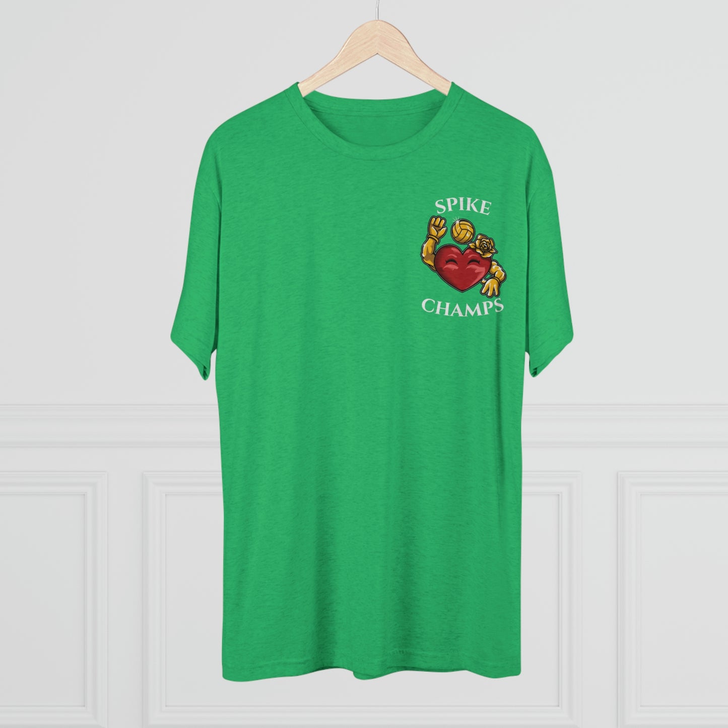 SPIKE CHAMPS (Small Logo) - PREMIUM SOFT - Unisex Tri-Blend Crew Tee (Next Level 6010)