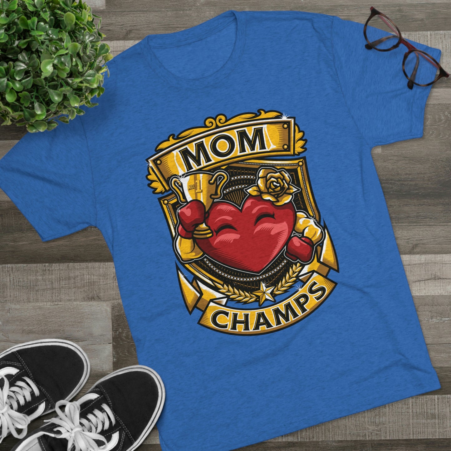 MOM CHAMPS - PREMIUM SOFT - Unisex Tri-Blend Crew Tee (Next Level 6010)