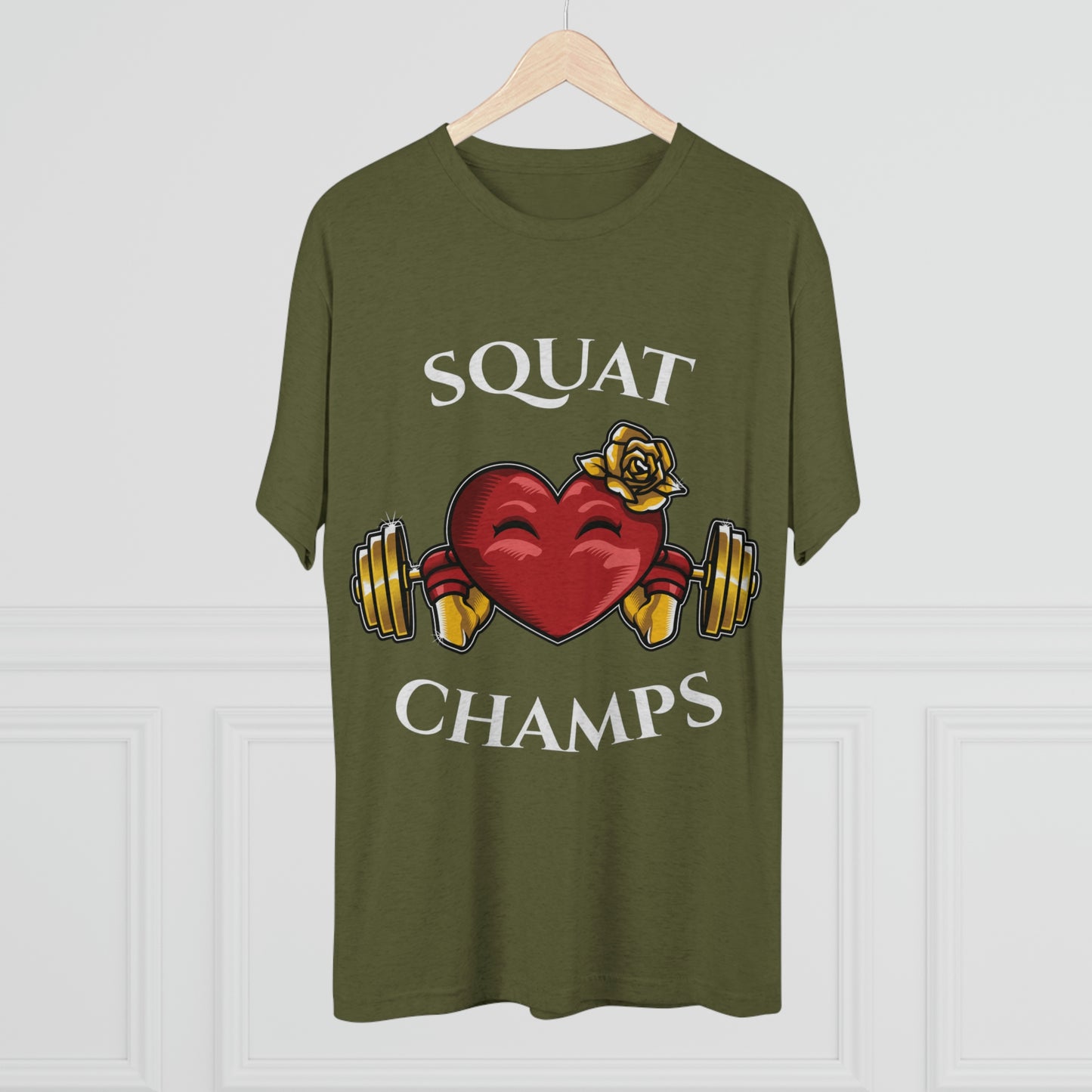 SQUAT CHAMPS - PREMIUM SOFT - Unisex Tri-Blend Crew Tee (Next Level 6010)