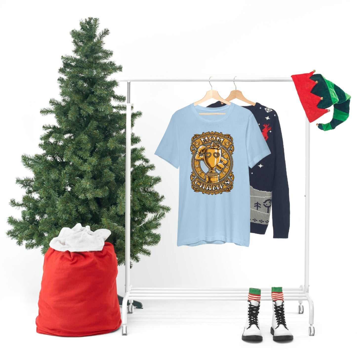 Mom Champs (Gold)! Unisex Jersey Short Sleeve Tee (Bella+Canvas)