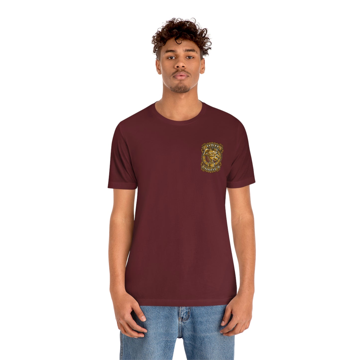 Dad Champs (Gold - Front & Back logo)! - Unisex Jersey Short Sleeve Tee (Bella+Canvas)