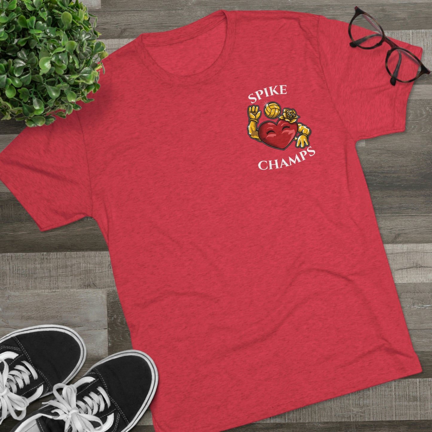 SPIKE CHAMPS (Small Logo) - PREMIUM SOFT - Unisex Tri-Blend Crew Tee (Next Level 6010)