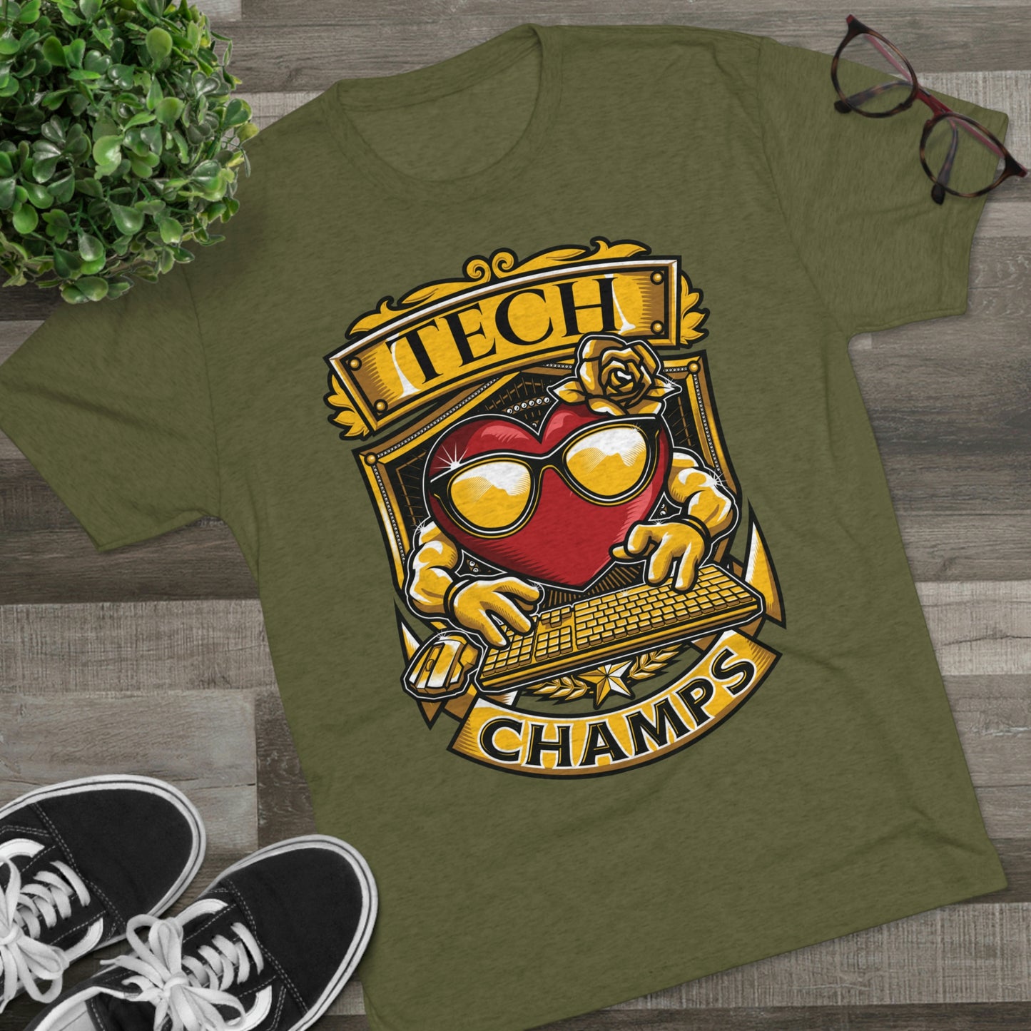 TECH CHAMPS - PREMIUM SOFT - Unisex Tri-Blend Crew Tee (Next Level 6010)