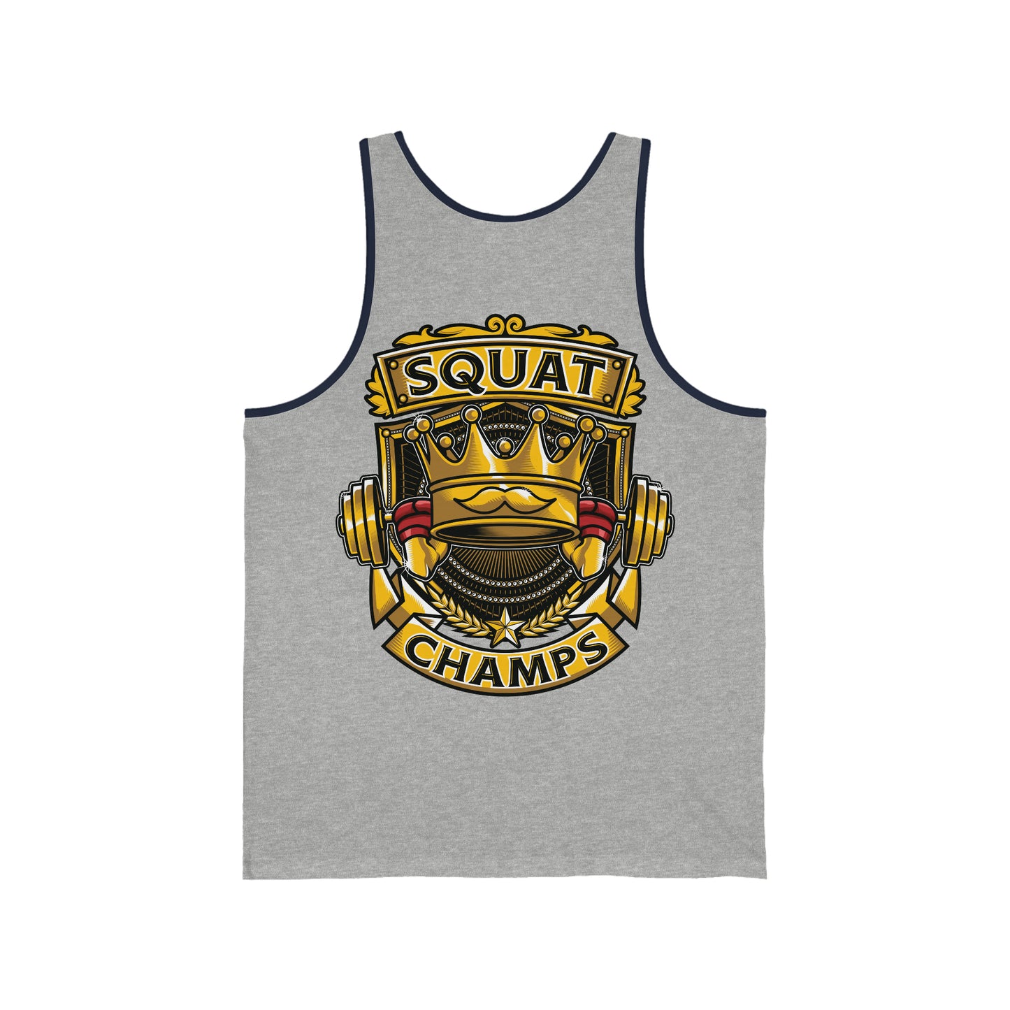 SQUAT CHAMPS (Back Design) - Unisex Jersey Tank