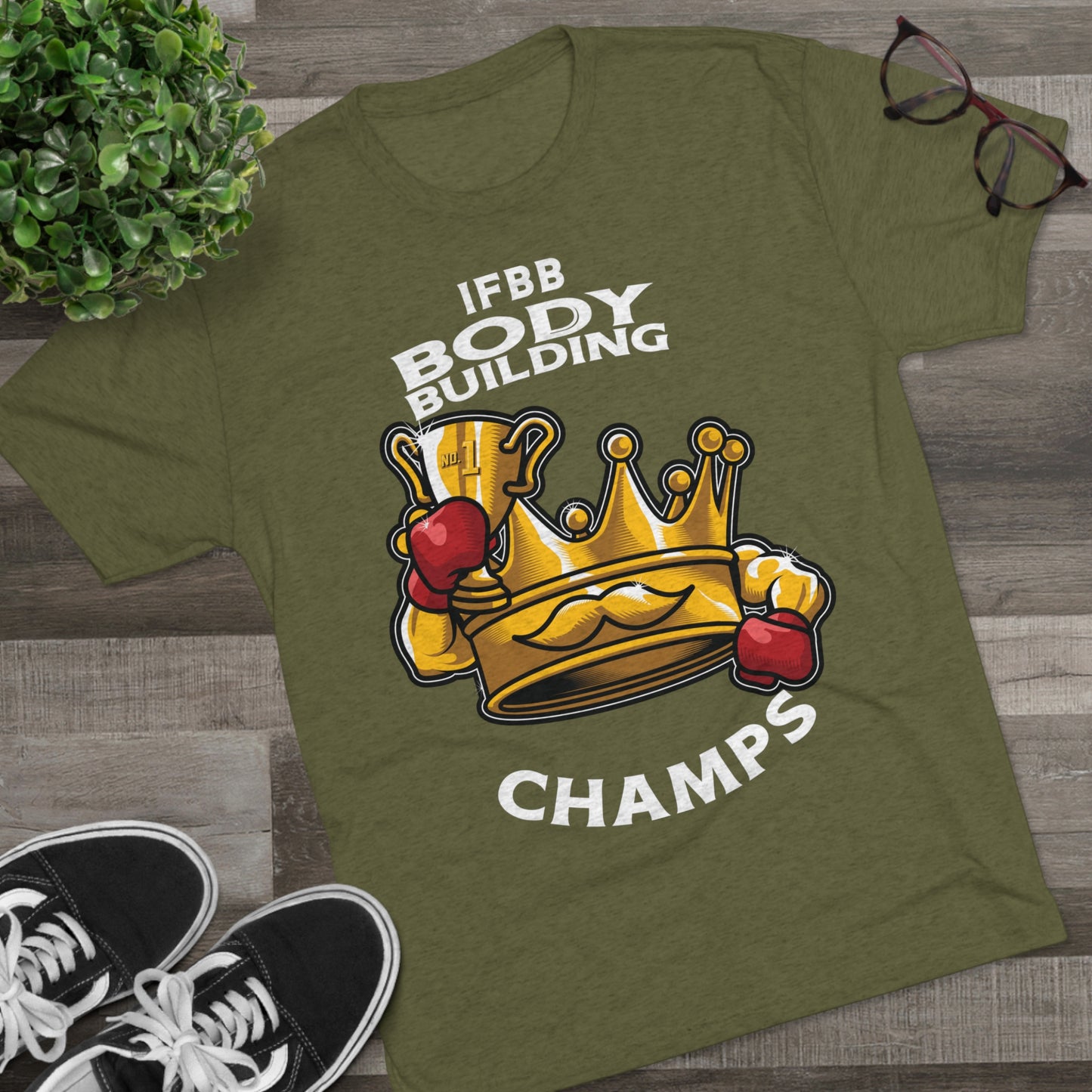 IFBB BODY BUILDING CHAMPS (v2) - PREMIUM SOFT - Unisex Tri-Blend Crew Tee (Next Level 6010)