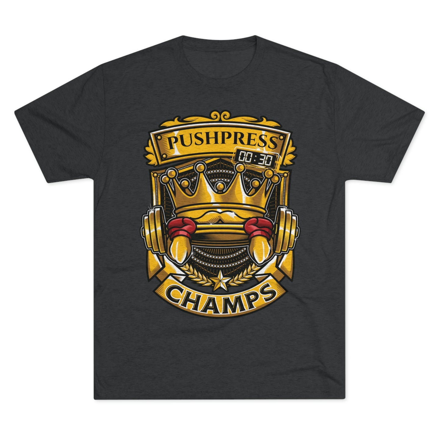PUSHPRESS CHAMPS - PREMIUM SOFT - Unisex Tri-Blend Crew Tee (Next Level 6010)