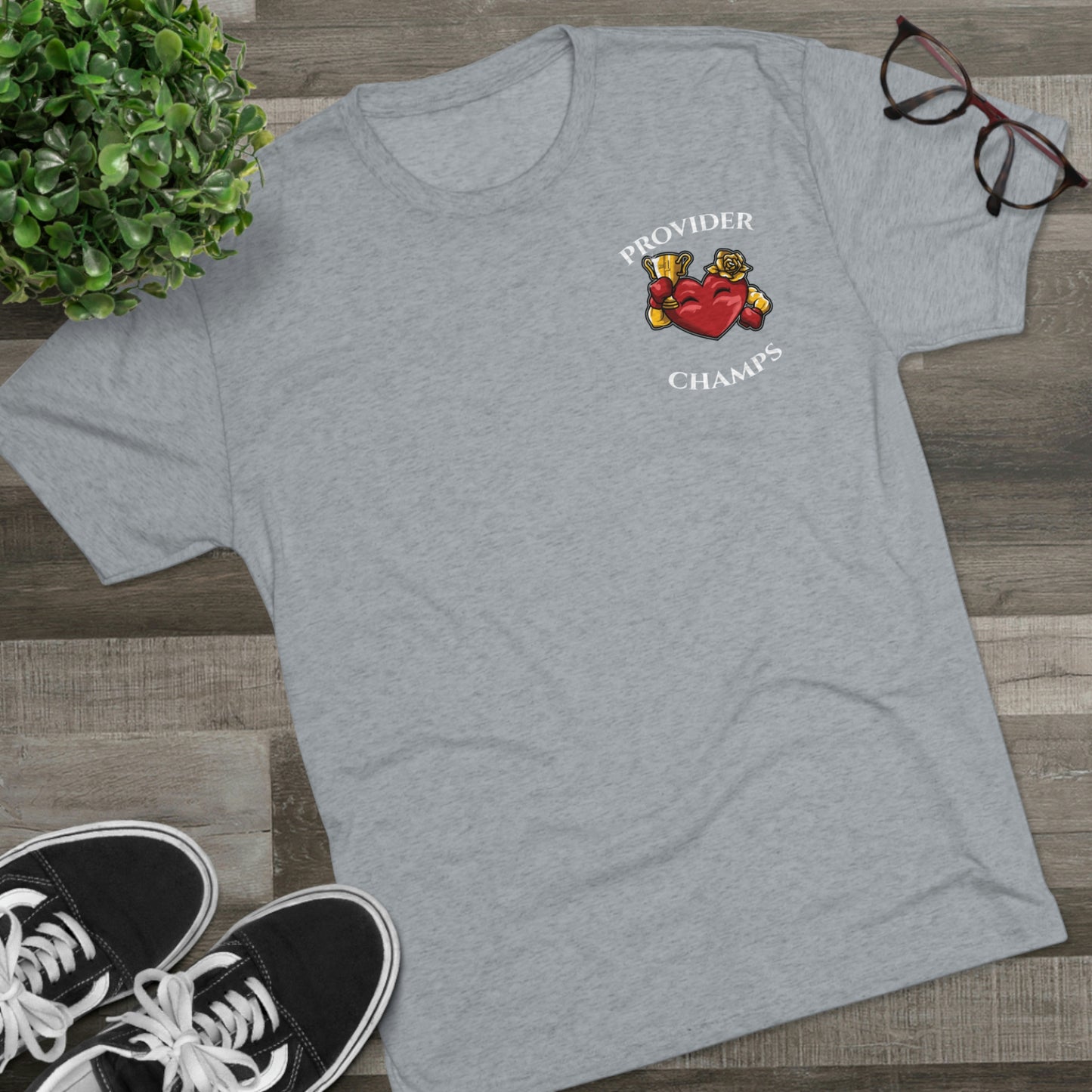 PROVIDER CHAMPS (Alternate Small Logo) - PREMIUM SOFT - Unisex Tri-Blend Crew Tee (Next Level 6010)
