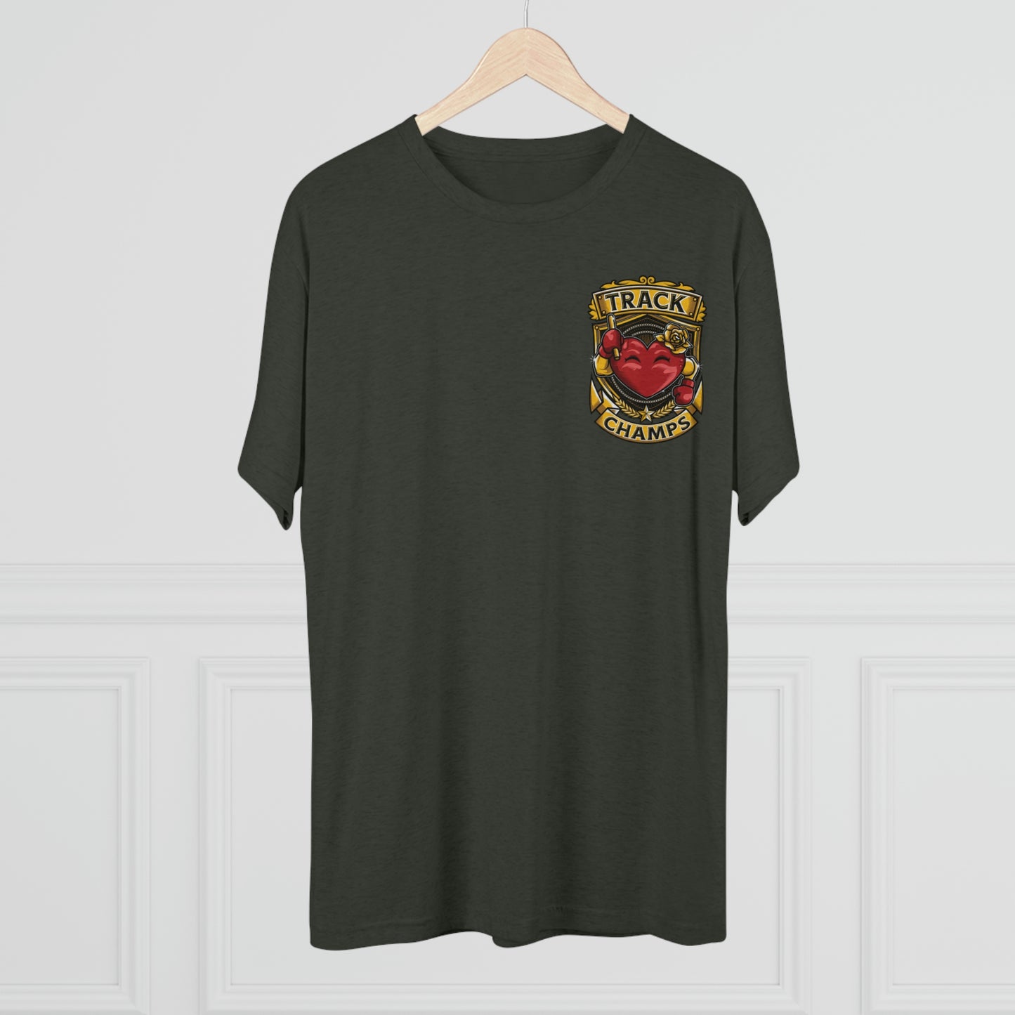 TRACK CHAMPS (Small Logo) - PREMIUM SOFT - Unisex Tri-Blend Crew Tee (Next Level 6010)