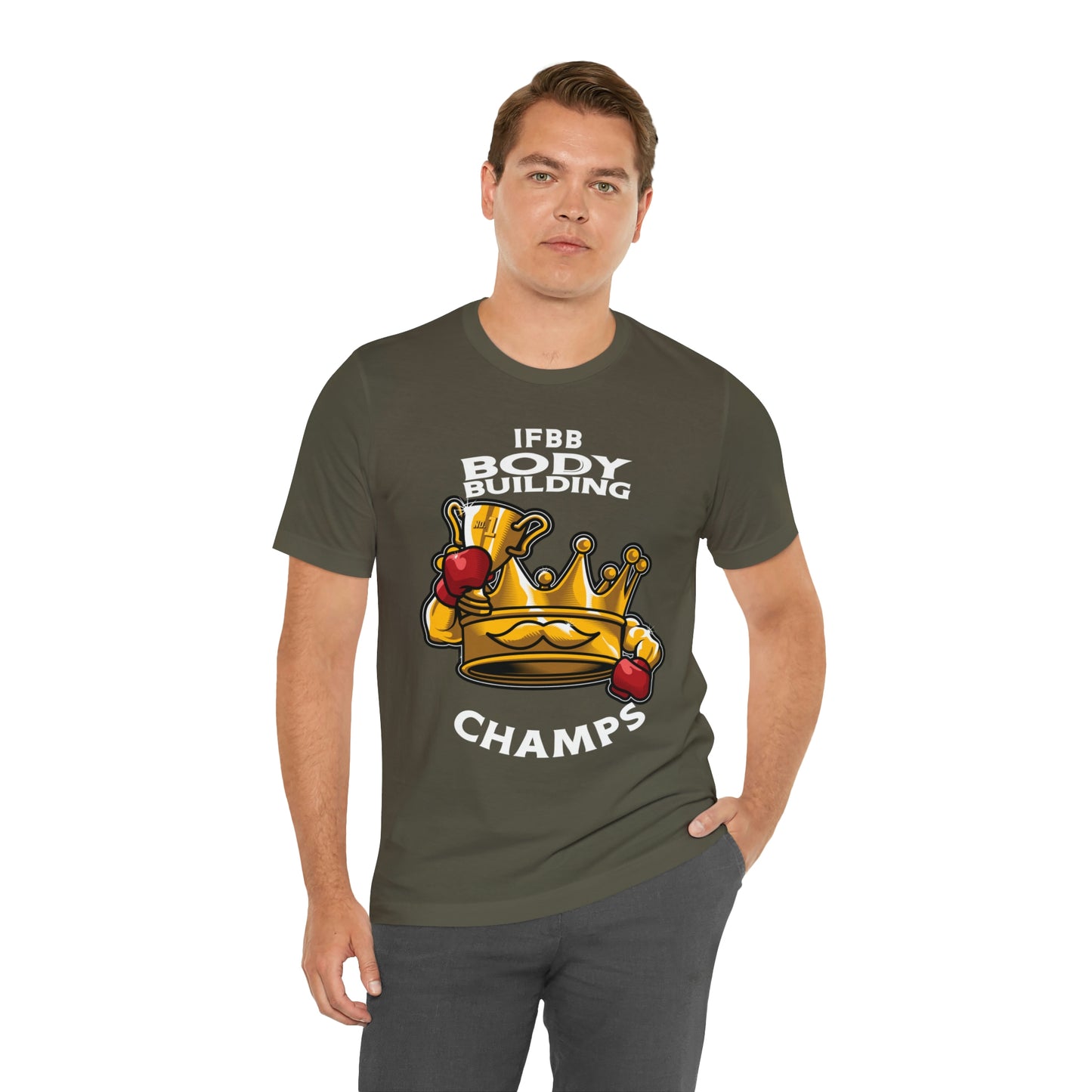 IFBB BODY BUILDING CHAMPS (v2) - Unisex Jersey Short Sleeve Tee (Bella+Canvas)