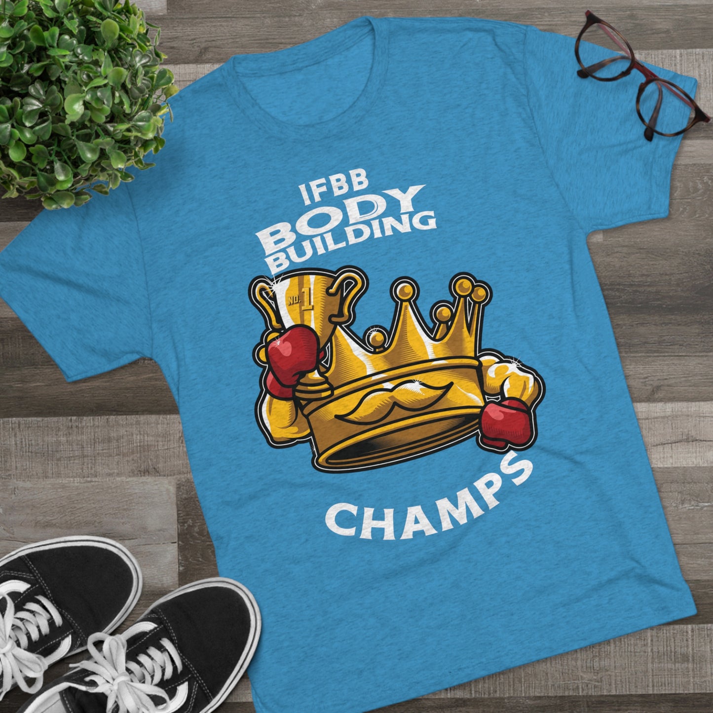 IFBB BODY BUILDING CHAMPS (v2) - PREMIUM SOFT - Unisex Tri-Blend Crew Tee (Next Level 6010)