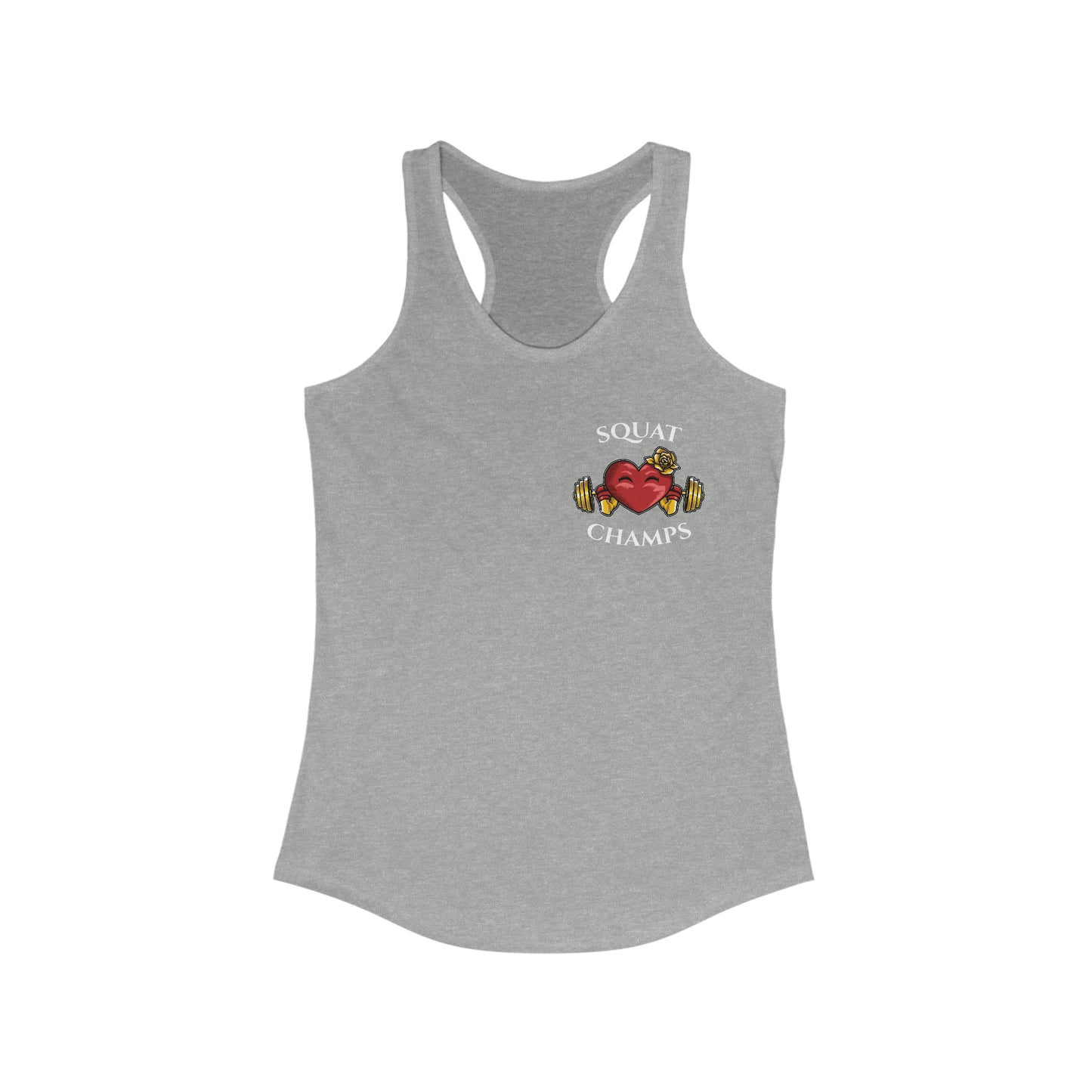 SQUAT CHAMPS (Small Logo) - Women's Ideal Racerback Tank