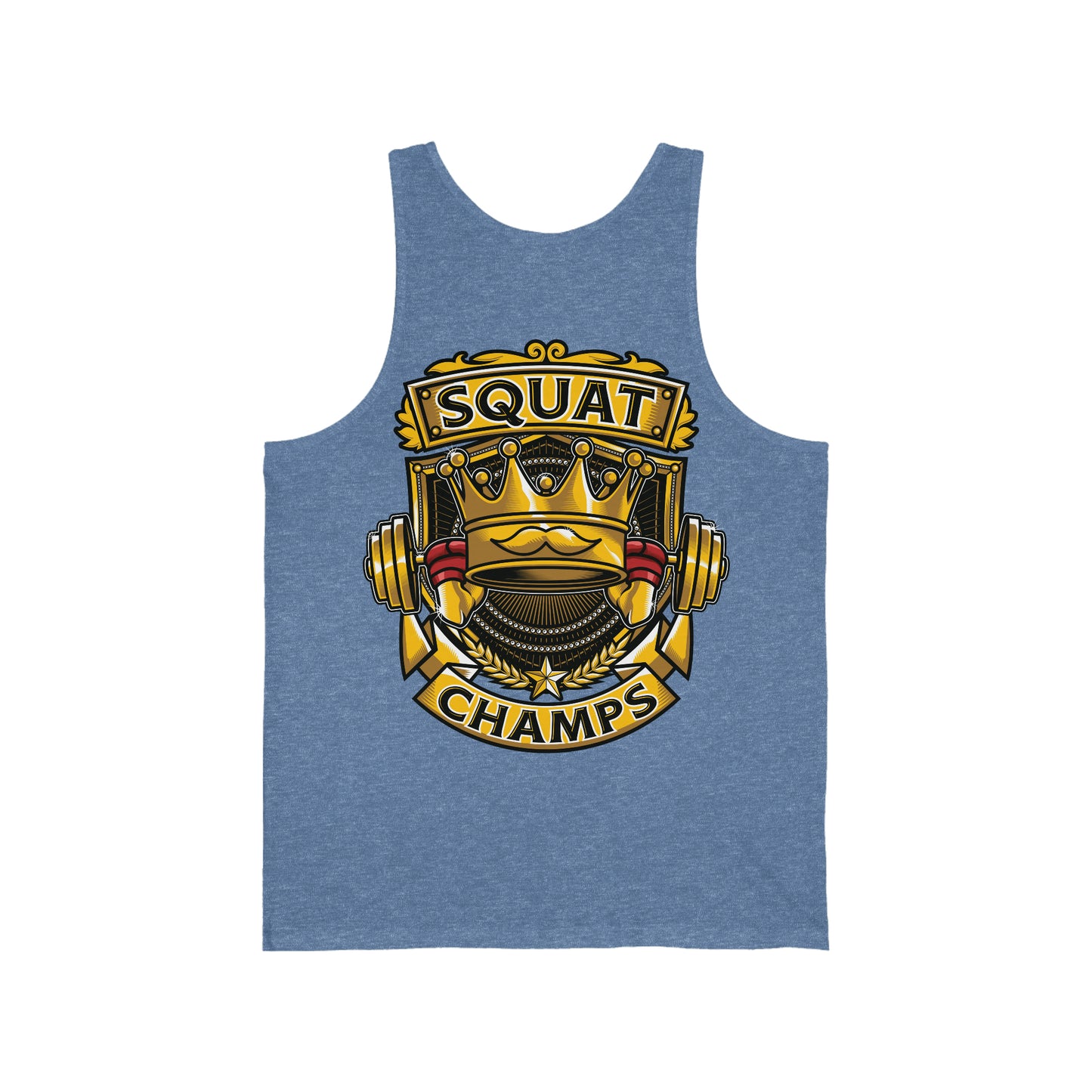 SQUAT CHAMPS (Back Design) - Unisex Jersey Tank