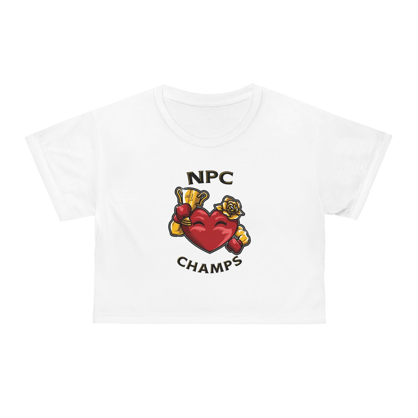 NPC CHAMPS (White) - Crop Tee (AOP)