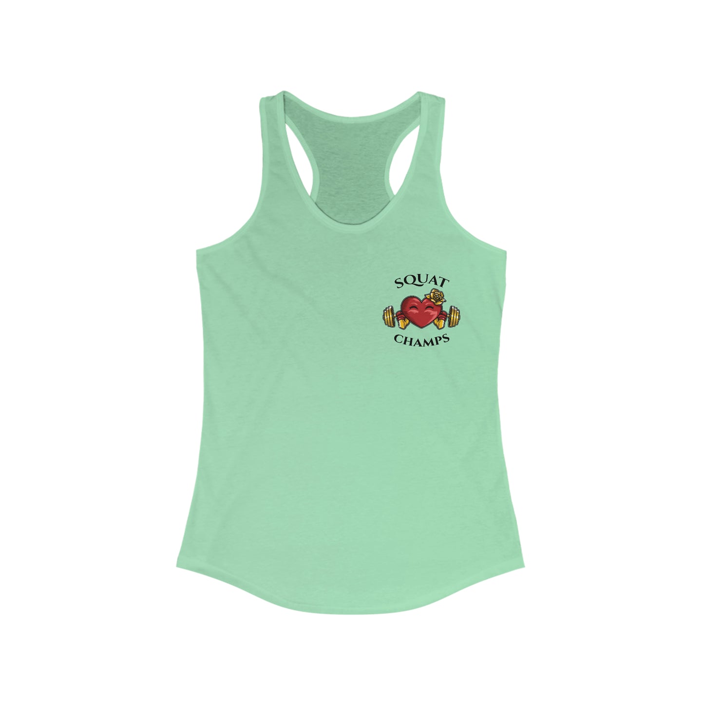 SQUAT CHAMPS (Small Logo) - Women's Ideal Racerback Tank