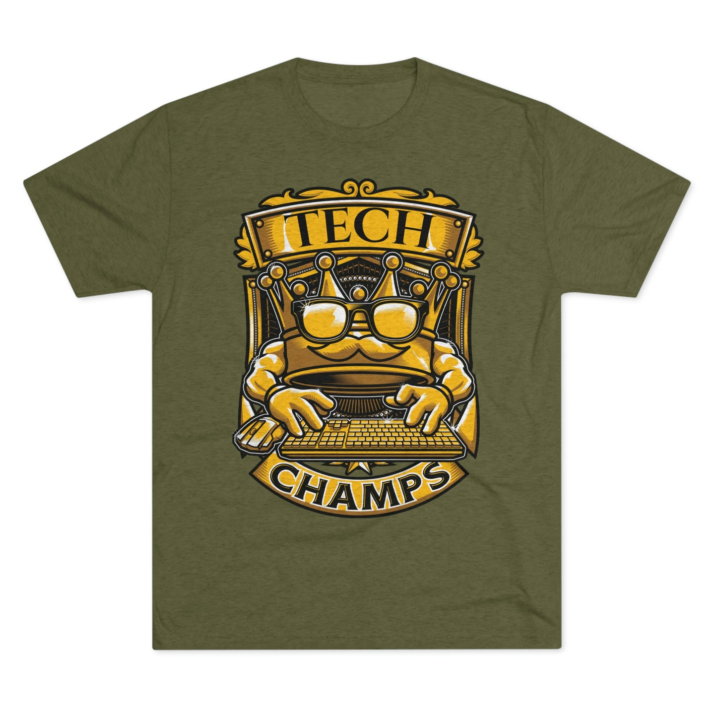 TECH CHAMPS (Men) - PREMIUM SOFT - Unisex Tri-Blend Crew Tee (Next Level 6010)
