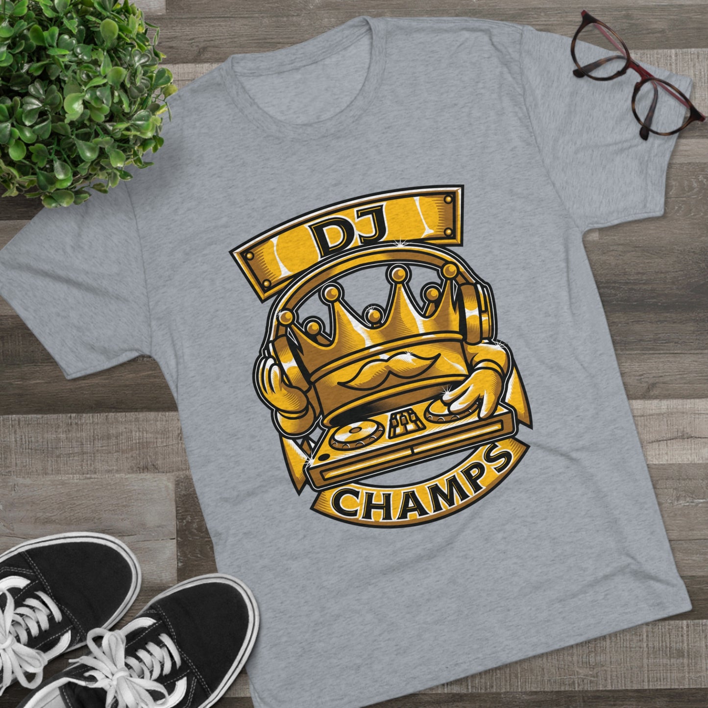 DJ CHAMPS - PREMIUM SOFT - Unisex Tri-Blend Crew Tee (Next Level 6010)