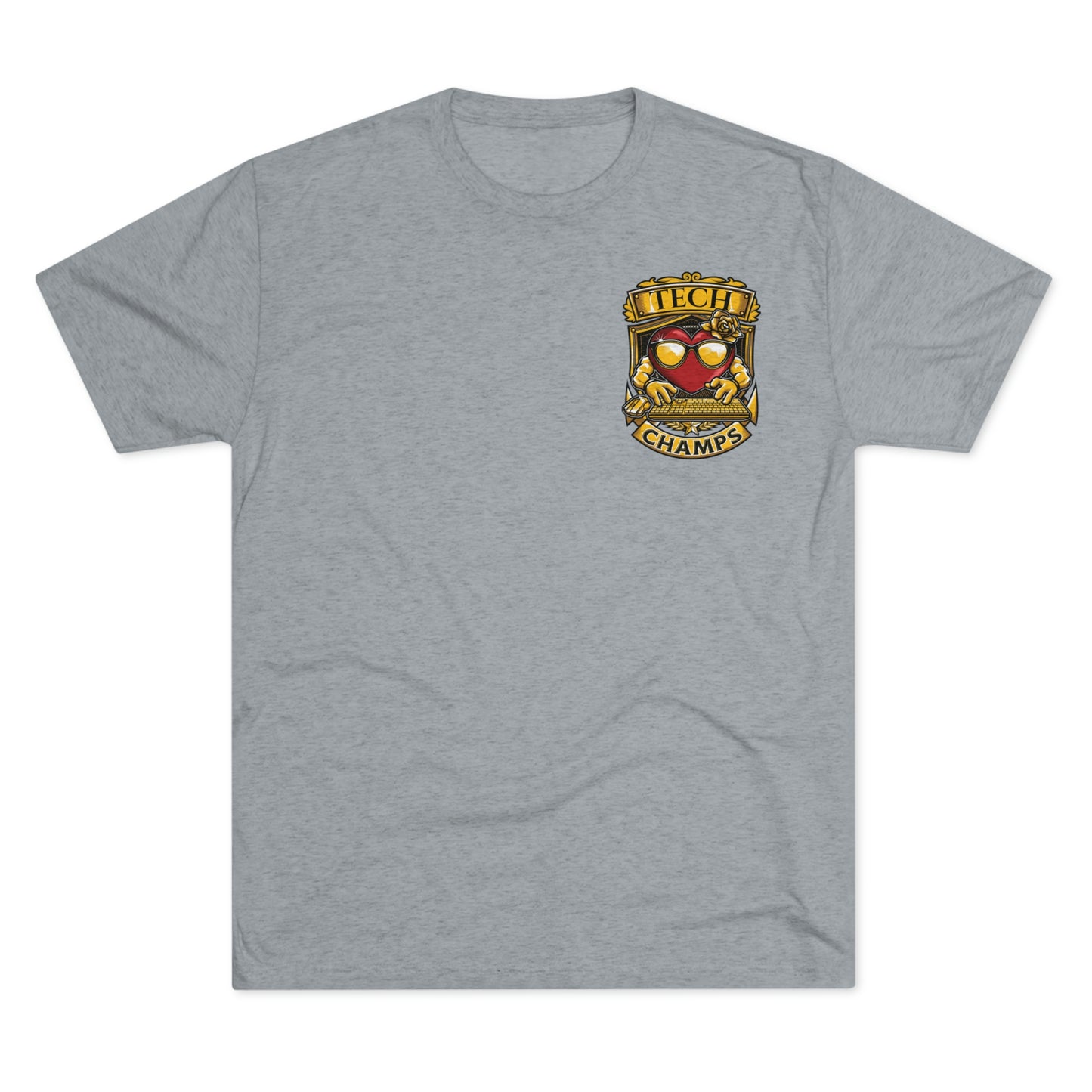 TECH CHAMPS (Small Logo) - PREMIUM SOFT - Unisex Tri-Blend Crew Tee (Next Level 6010)
