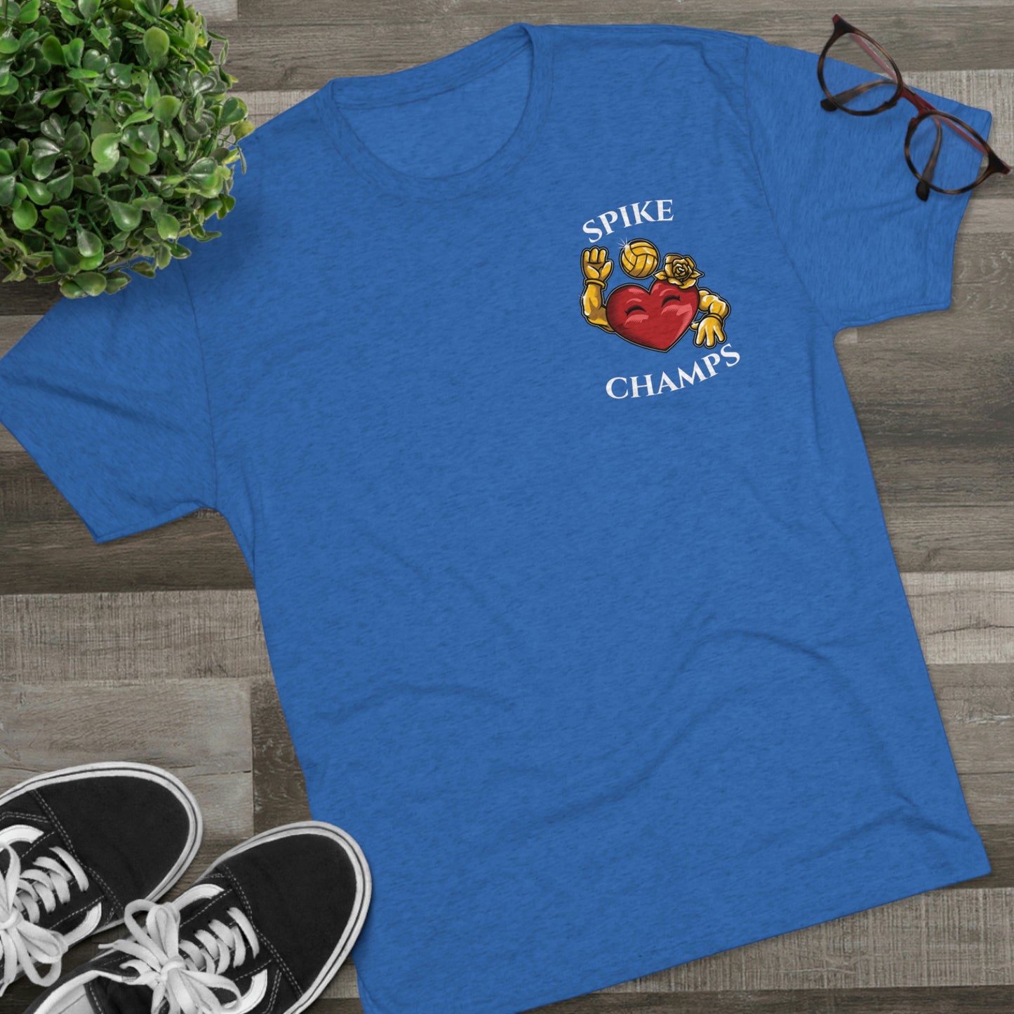 SPIKE CHAMPS (Small Logo) - PREMIUM SOFT - Unisex Tri-Blend Crew Tee (Next Level 6010)