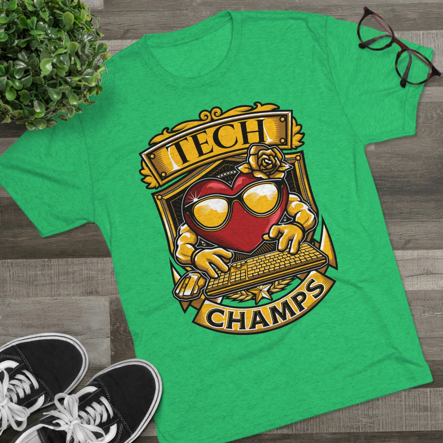 TECH CHAMPS - PREMIUM SOFT - Unisex Tri-Blend Crew Tee (Next Level 6010)