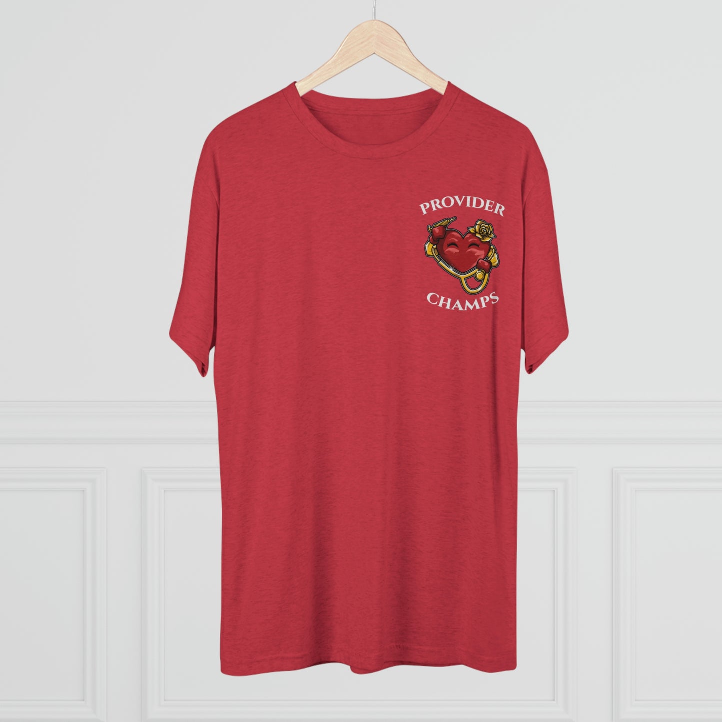 PROVIDER CHAMPS (Small Logo) - PREMIUM SOFT - Unisex Tri-Blend Crew Tee (Next Level 6010)