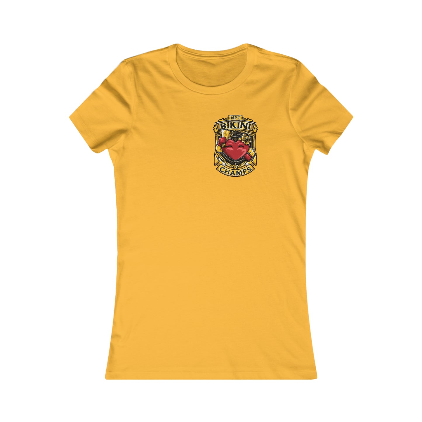 NPC BIKINI CHAMPS! (Small Front Logo) - Women's Favorite Tee (Bella+Canvas)