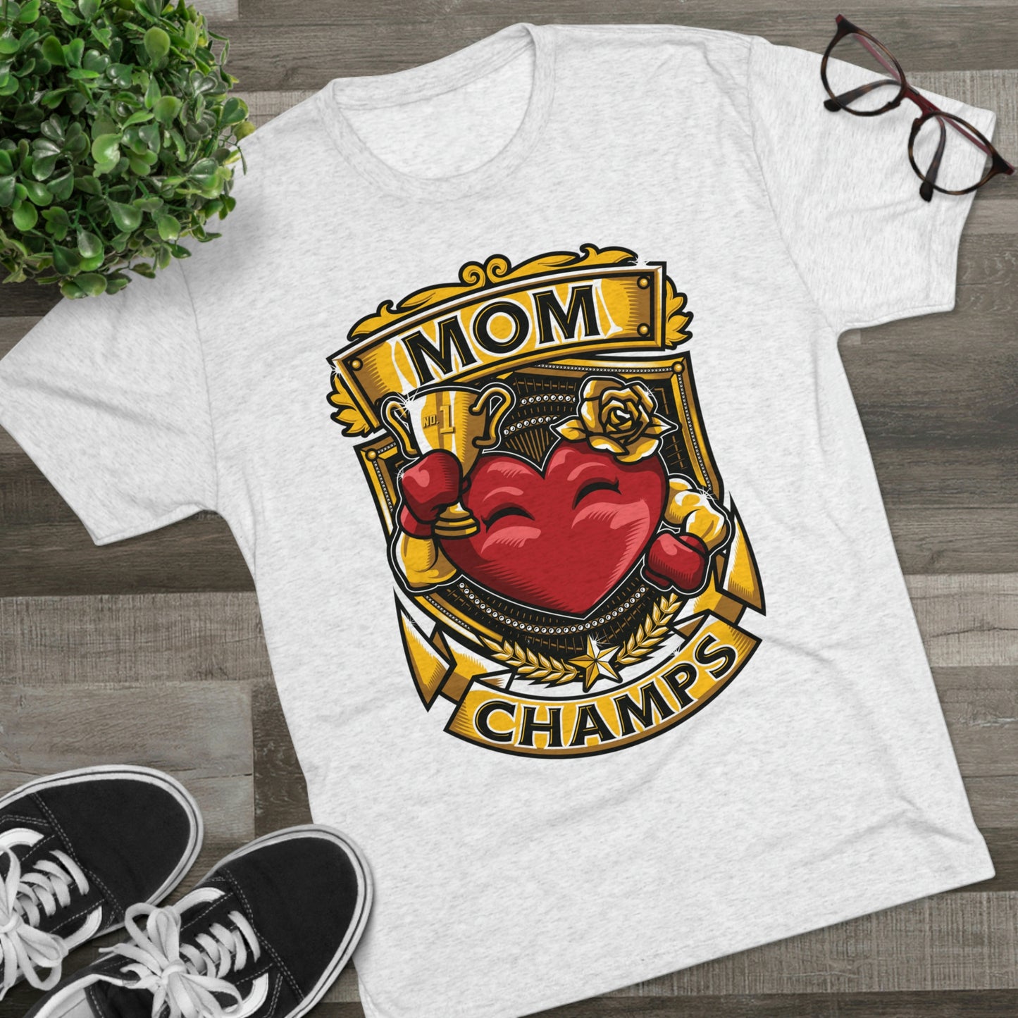 MOM CHAMPS - PREMIUM SOFT - Unisex Tri-Blend Crew Tee (Next Level 6010)