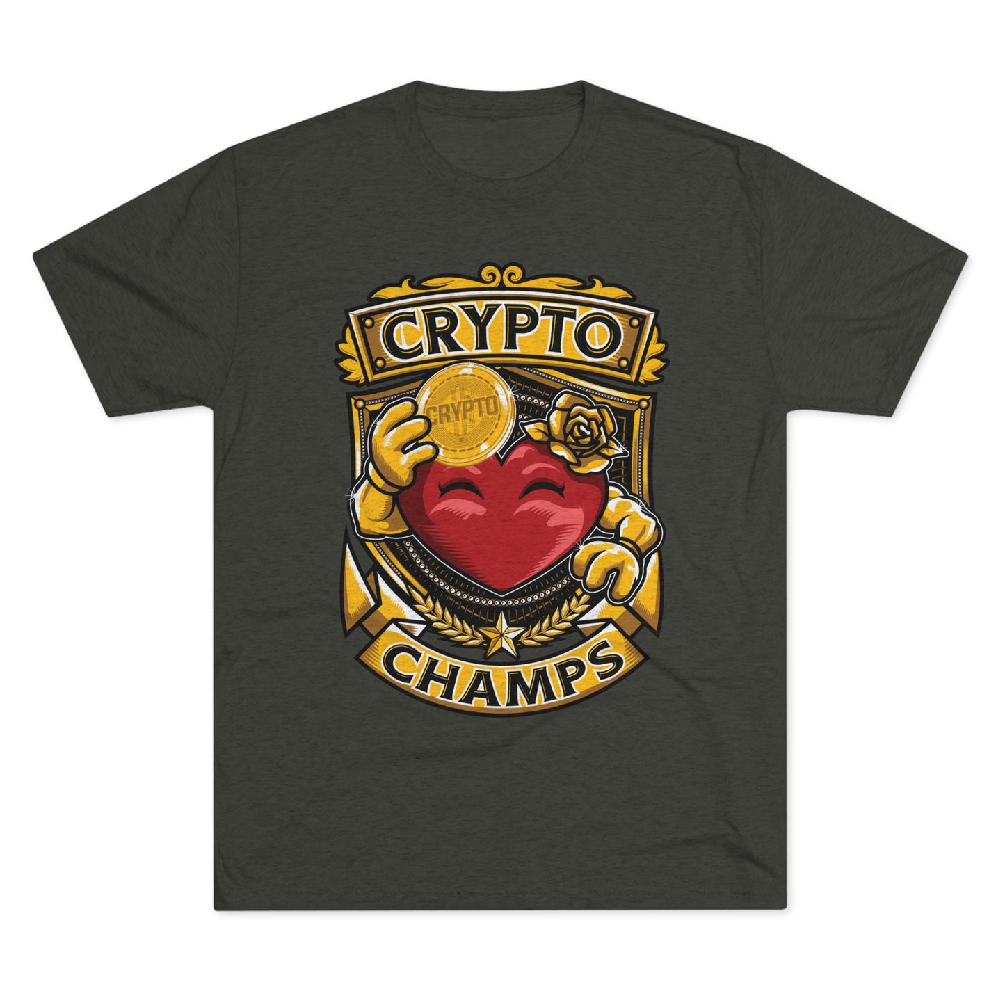 CRYPTO CHAMPS - PREMIUM SOFT - Unisex Tri-Blend Crew Tee (Next Level 6010)
