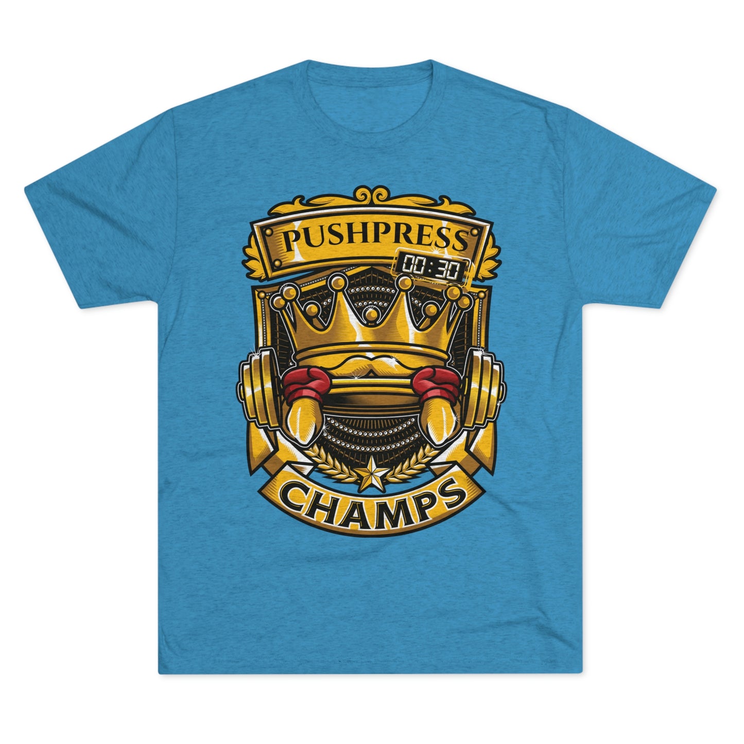 PUSHPRESS CHAMPS - PREMIUM SOFT - Unisex Tri-Blend Crew Tee (Next Level 6010)