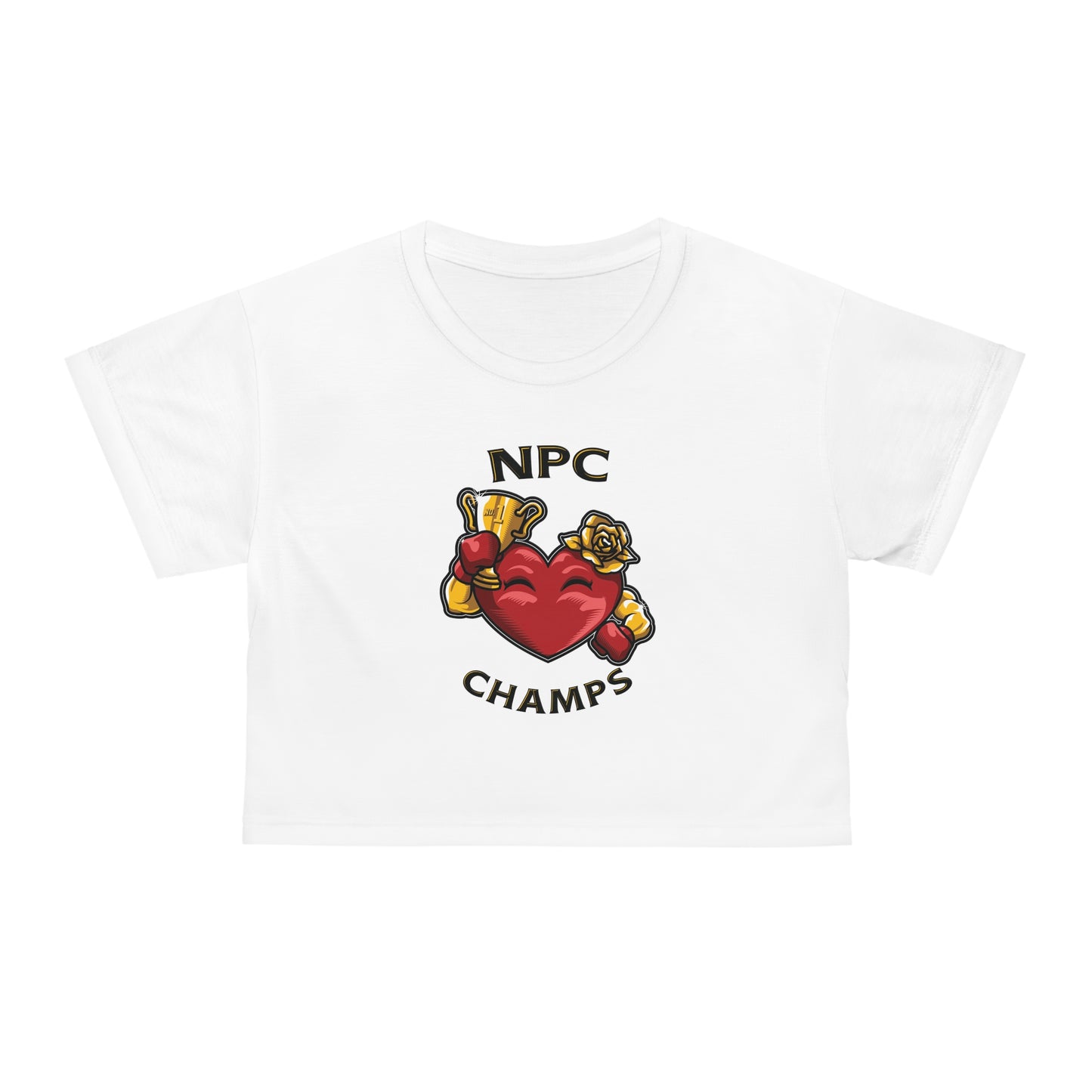 NPC CHAMPS (White) - Crop Tee (AOP)