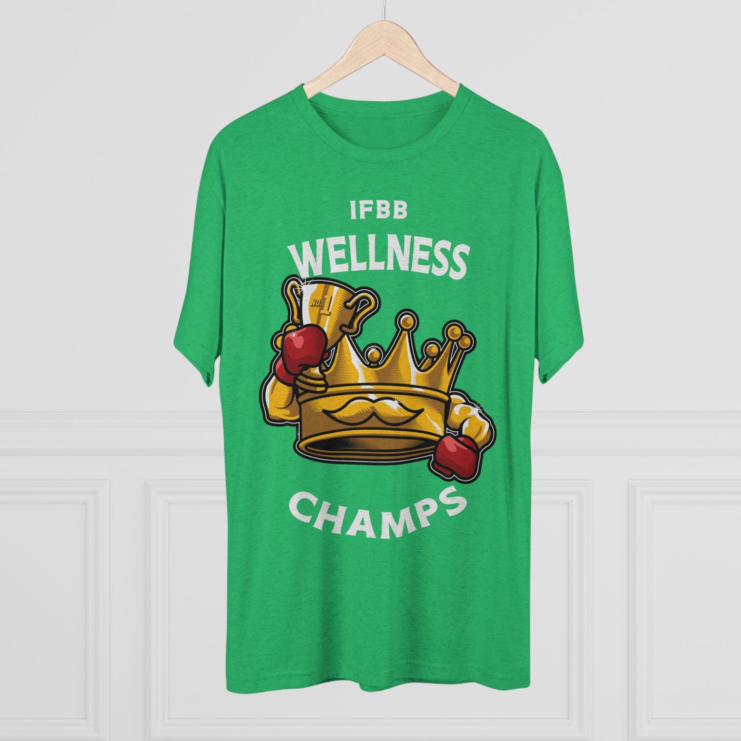 IFBB WELNESS CHAMPS (v2) - PREMIUM SOFT - Unisex Tri-Blend Crew Tee (Next Level 6010)