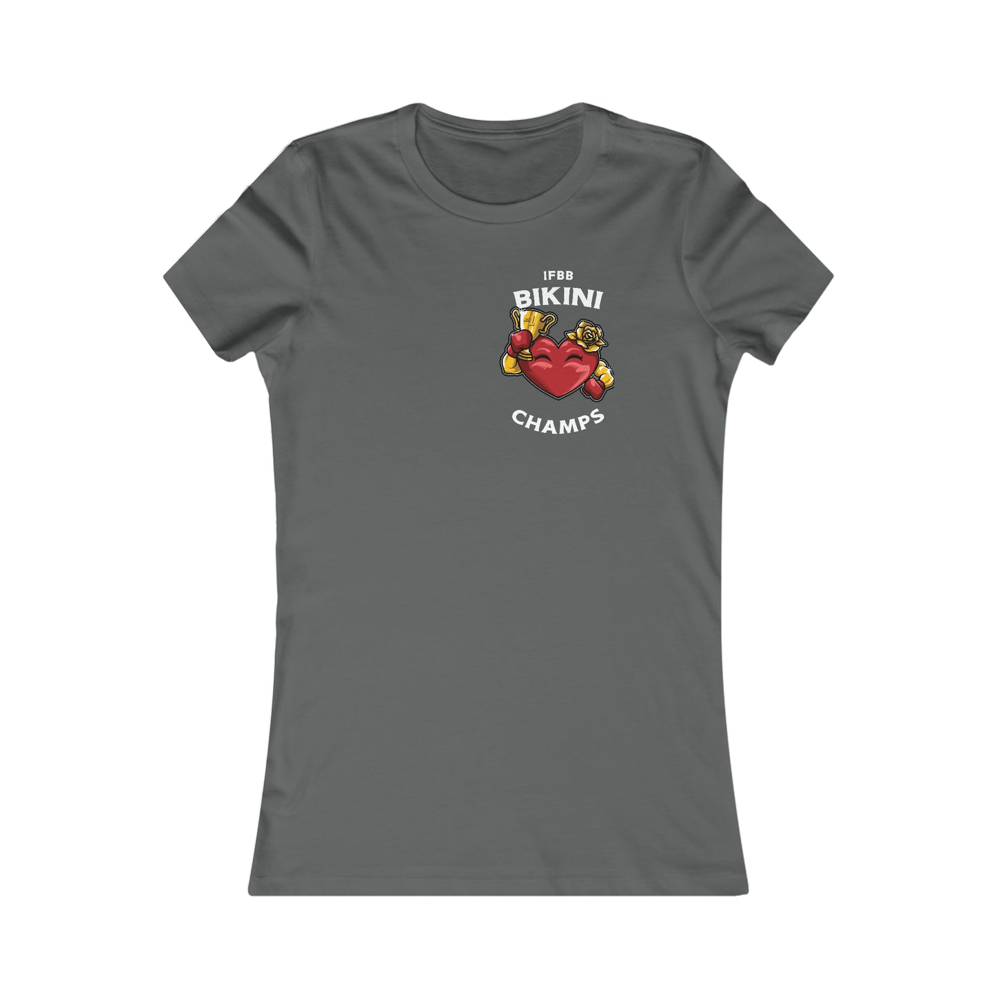 IFBB BIKINI CHAMPS (Small Front Logo) - Women's Favorite Tee (Bella+Canvas)