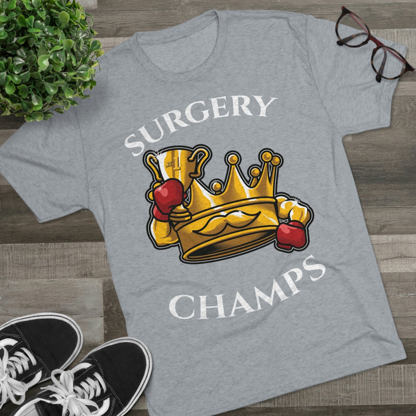 SURGERY CHAMPS (Alternate Logo) - PREMIUM SOFT - Unisex Tri-Blend Crew Tee (Next Level 6010)